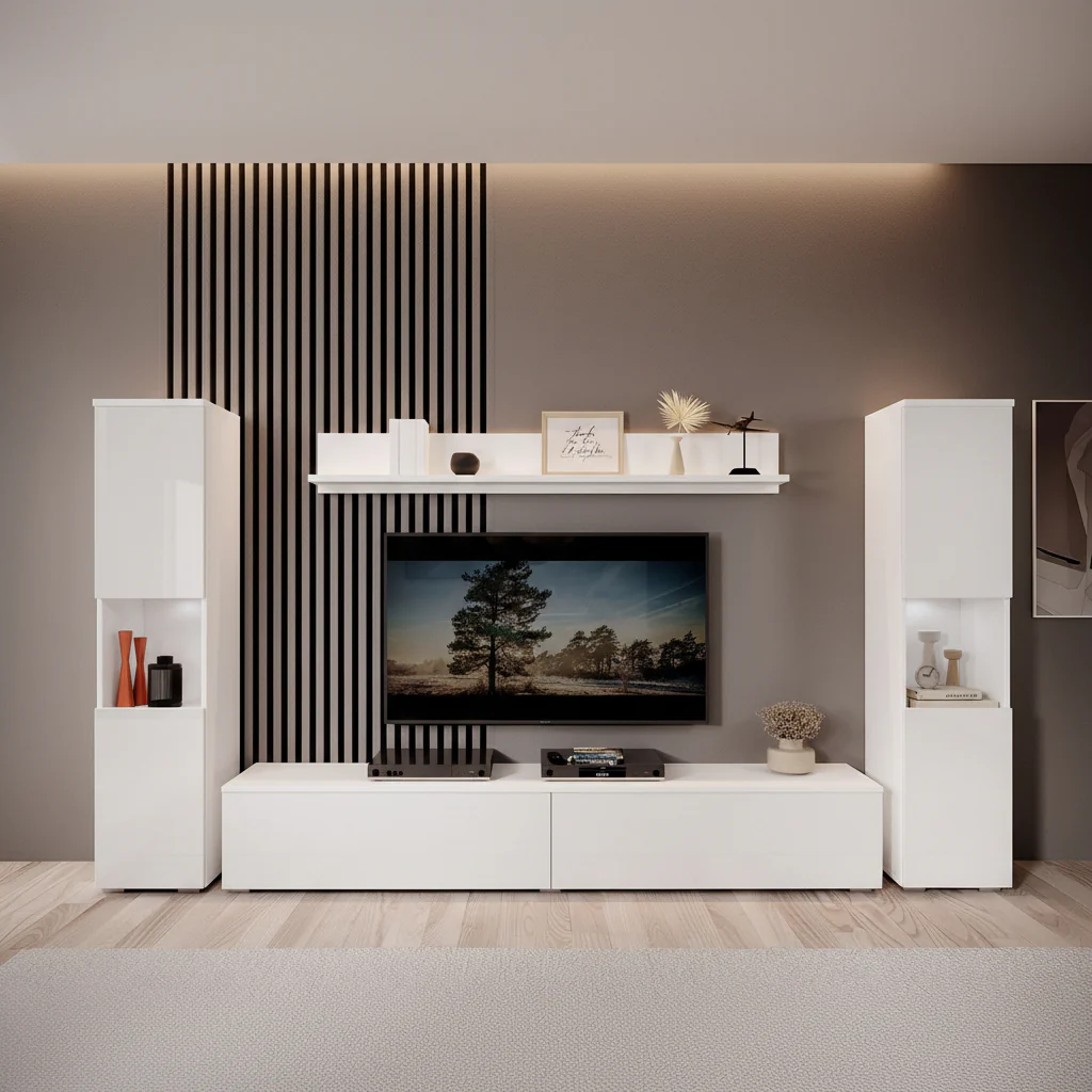 Pure XL - Wandmeubel - Wit - 180x33x130 cm - Image 6