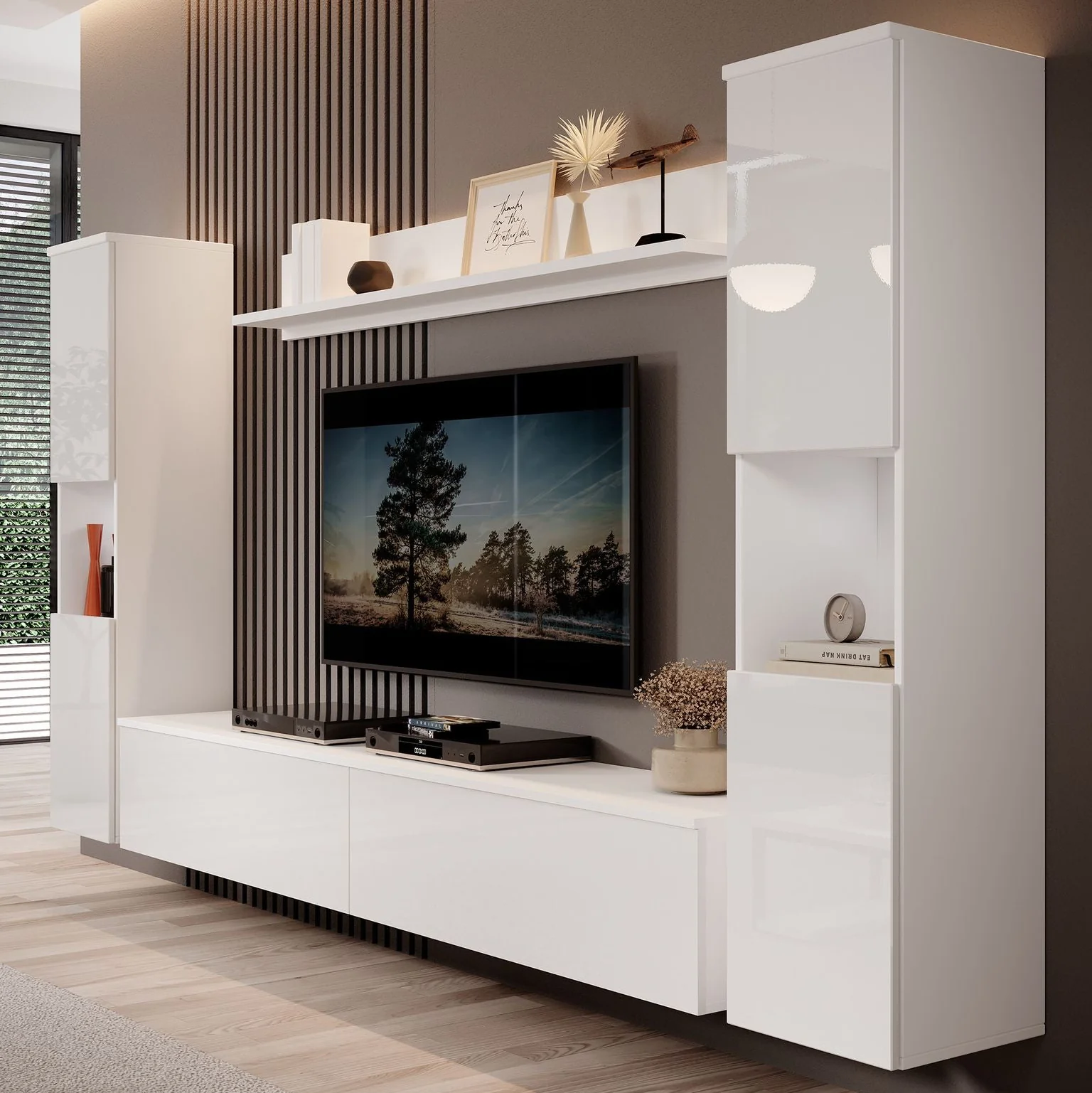 Pure XL - Wandmeubel - Wit - 180x33x130 cm - Image 7