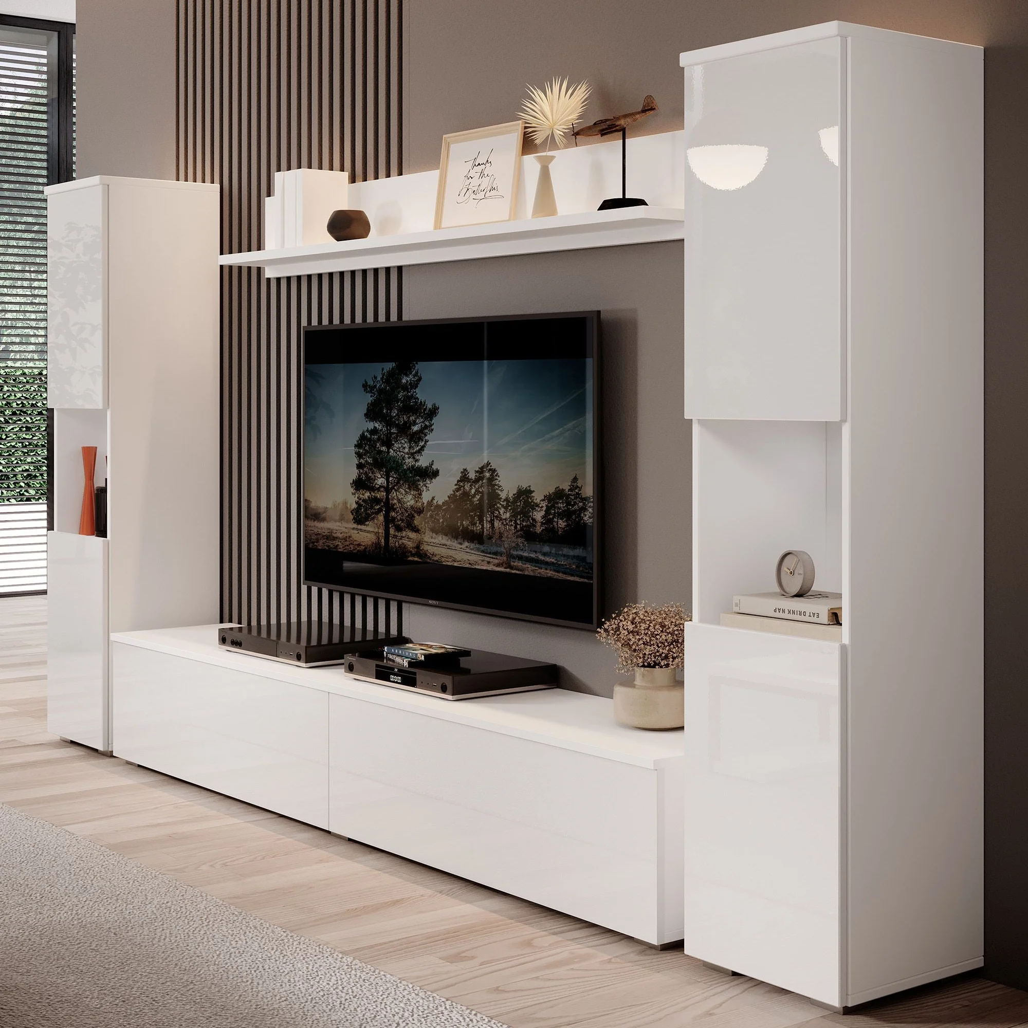 Pure XL - Wandmeubel - Wit - 180x33x130 cm - Image 8