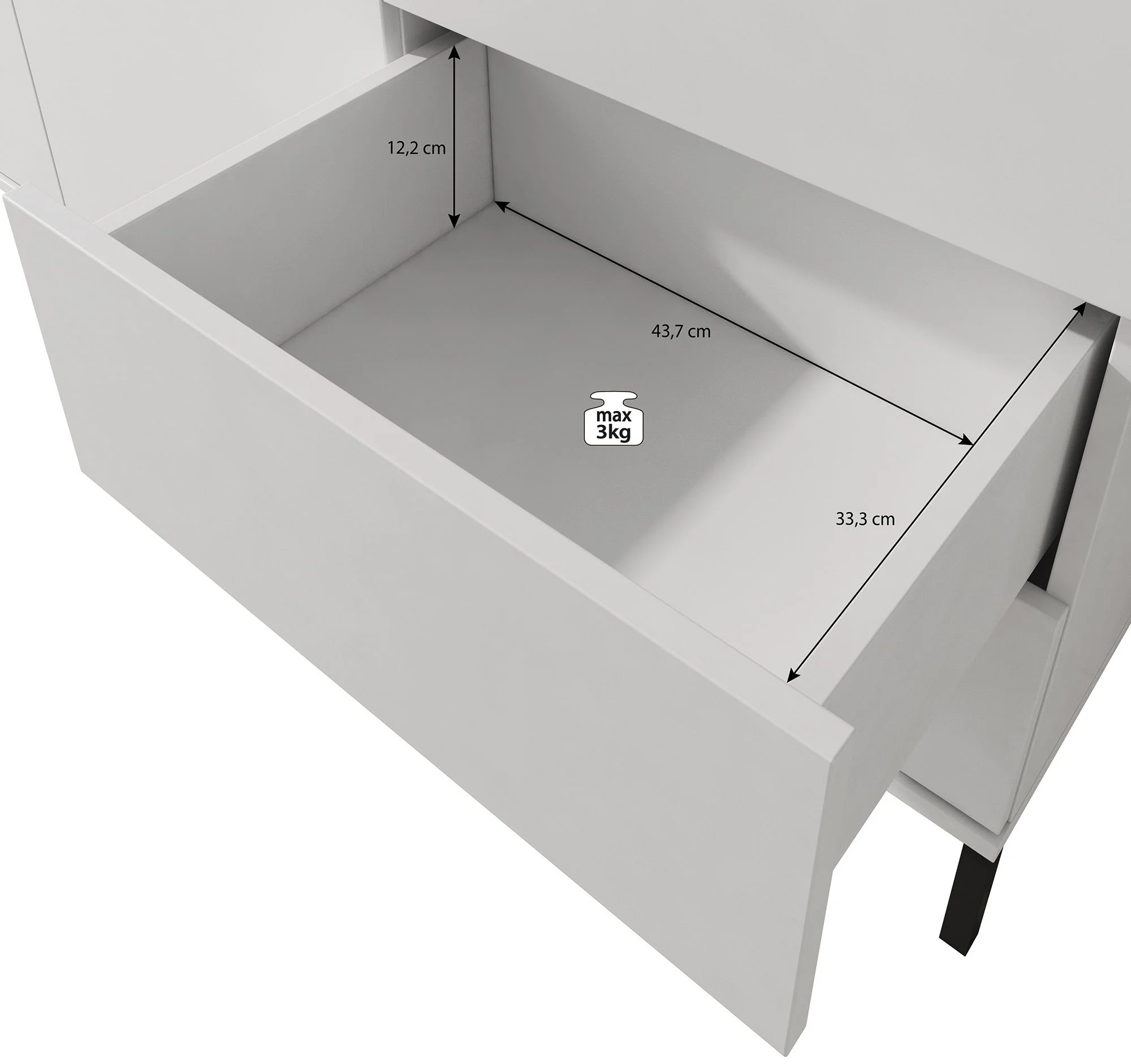 Queen - Dressoir - Zwart - 150x41x80 cm - Image 6