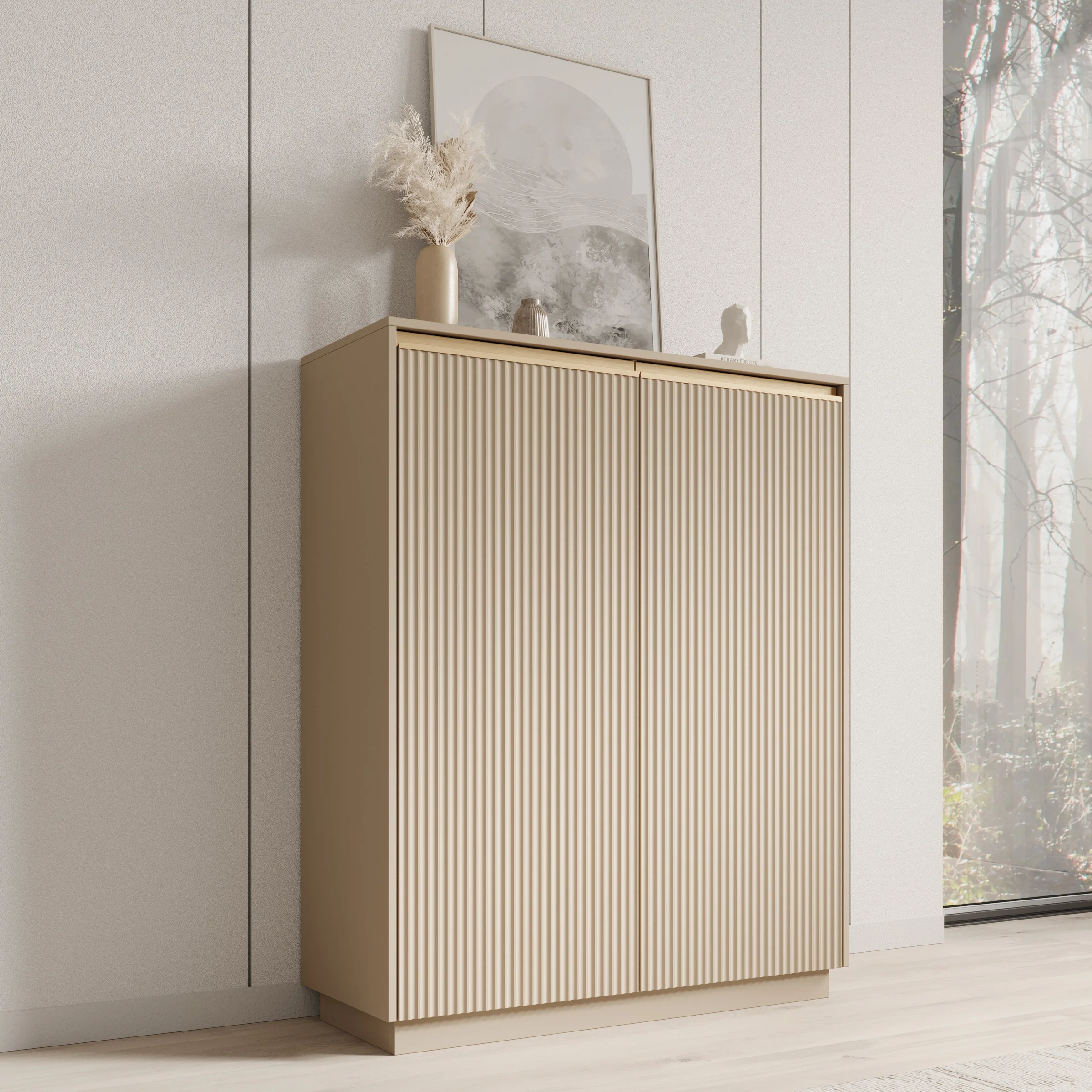 Remy 2 - Dressoir - Beige - 104x39x127 cm