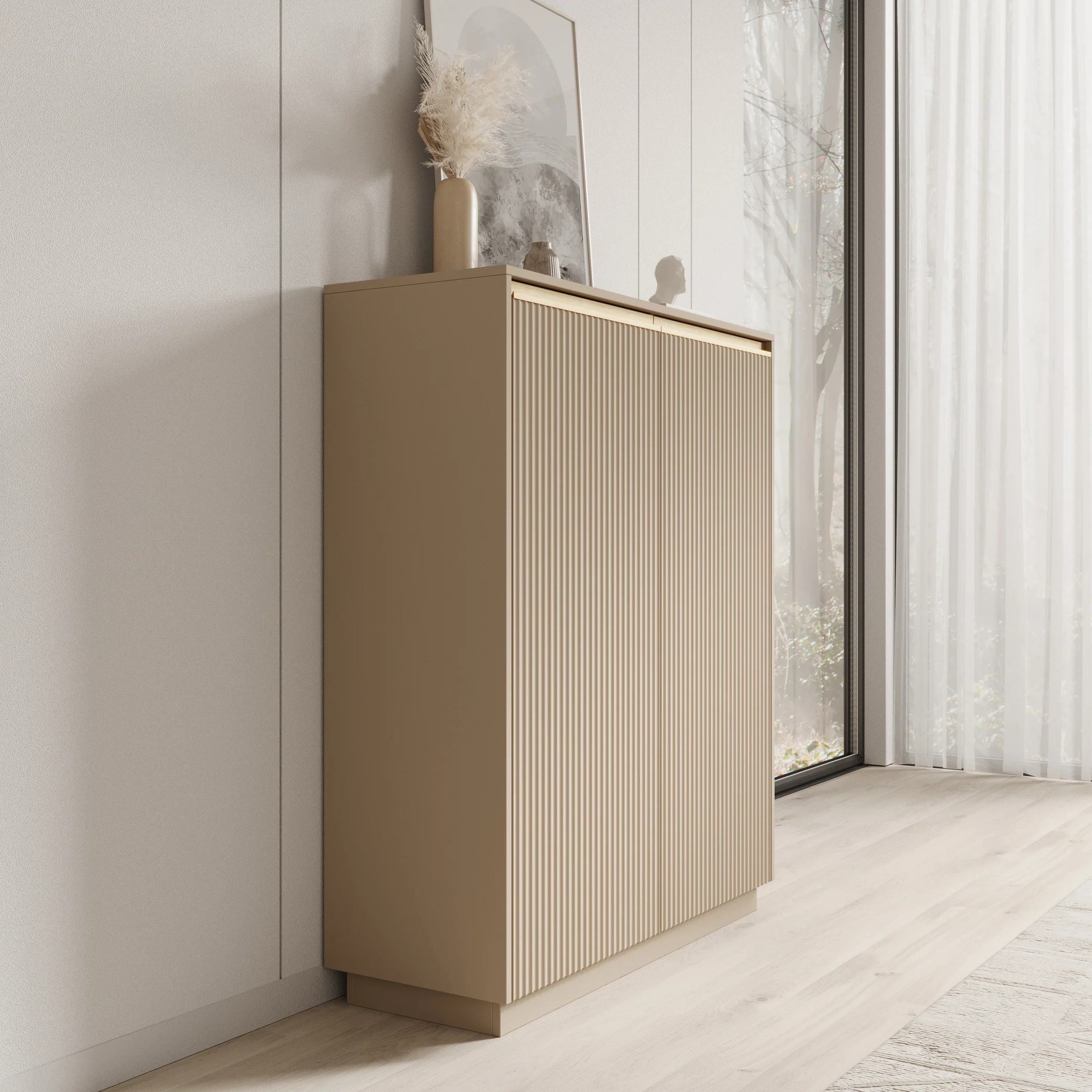 Remy 2 - Dressoir - Beige - 104x39x127 cm - Image 4