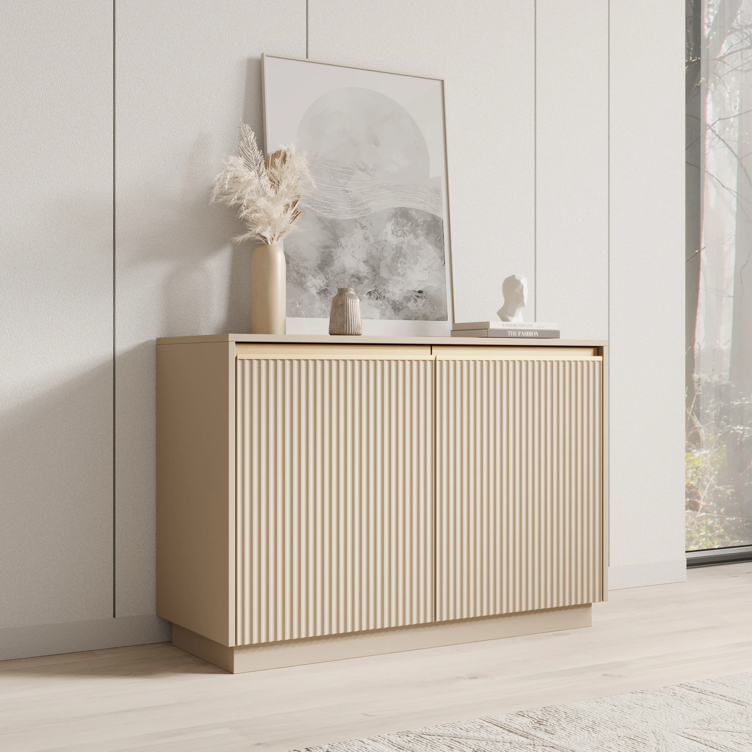 Remy - Dressoir - Beige - 104x39x72 cm