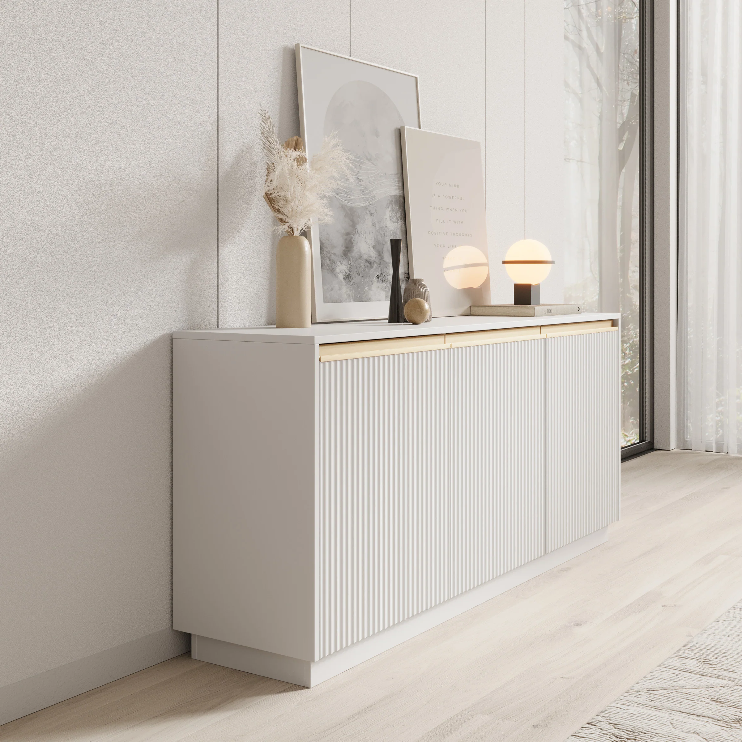 Remy - Dressoir - Wit - 153x39x72 cm - Image 4