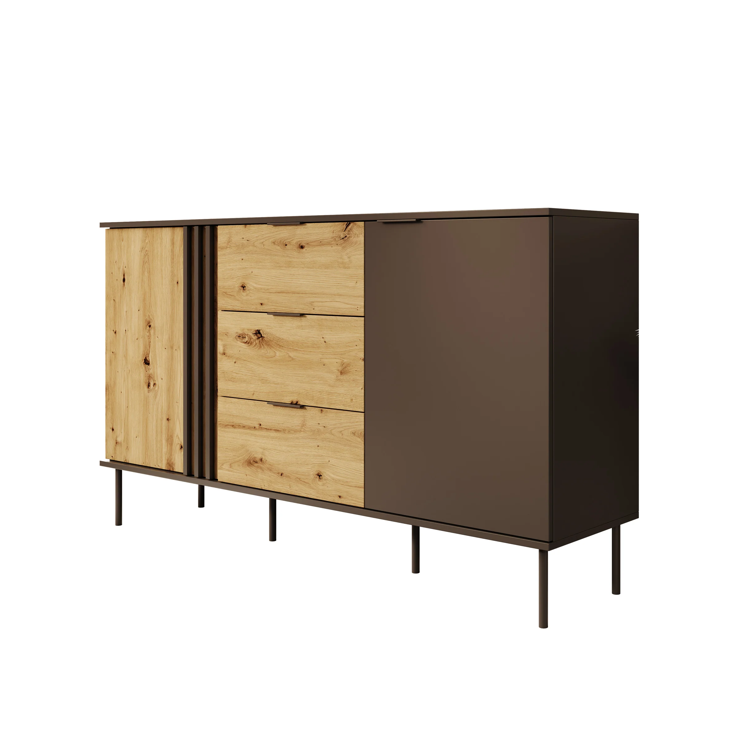 Rogan - Dressoir - Zwart - 165x40x92 cm - Image 7