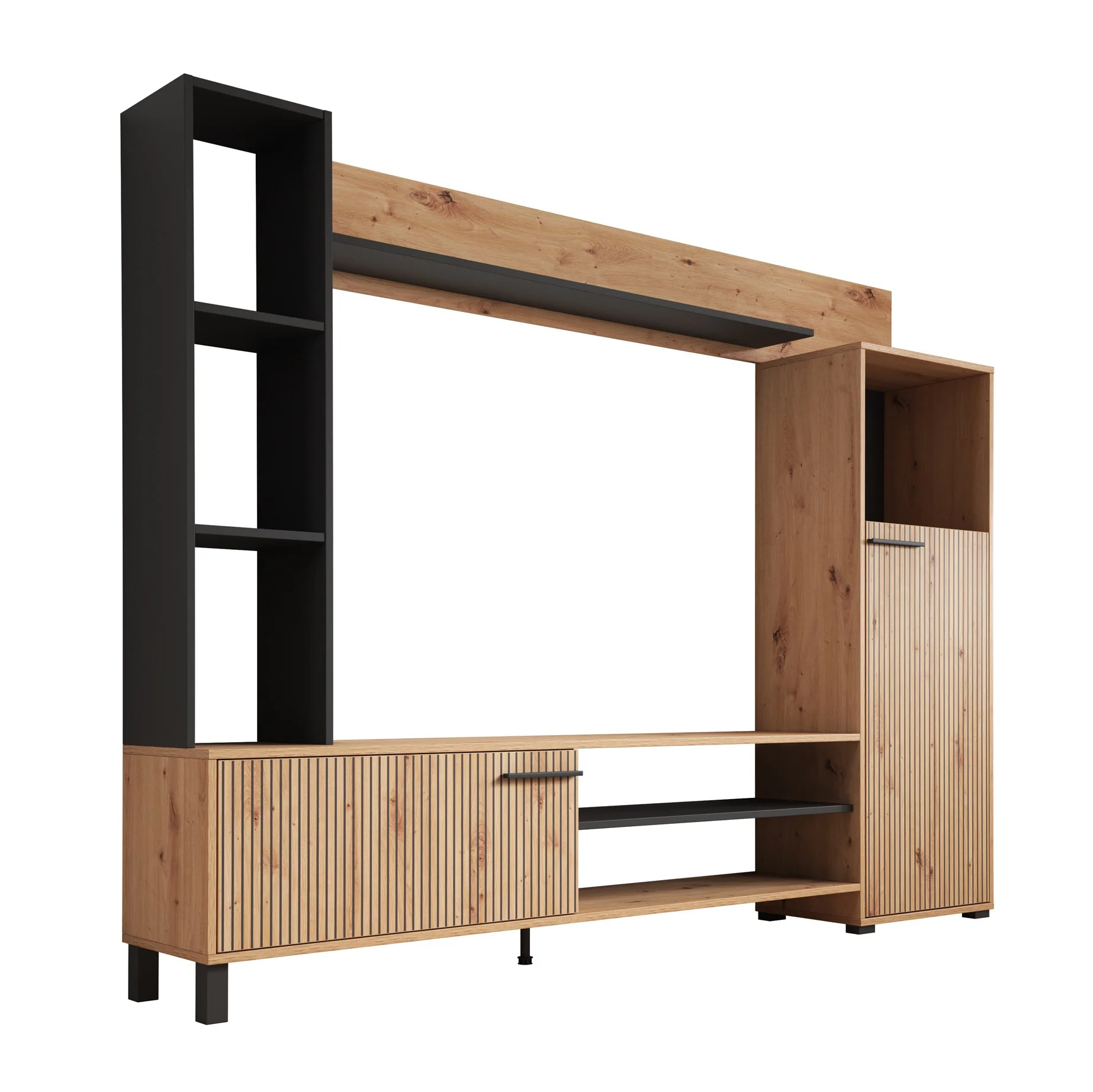 Ronald - Wandmeubel - Eiken - 208x33x157 cm - Image 6