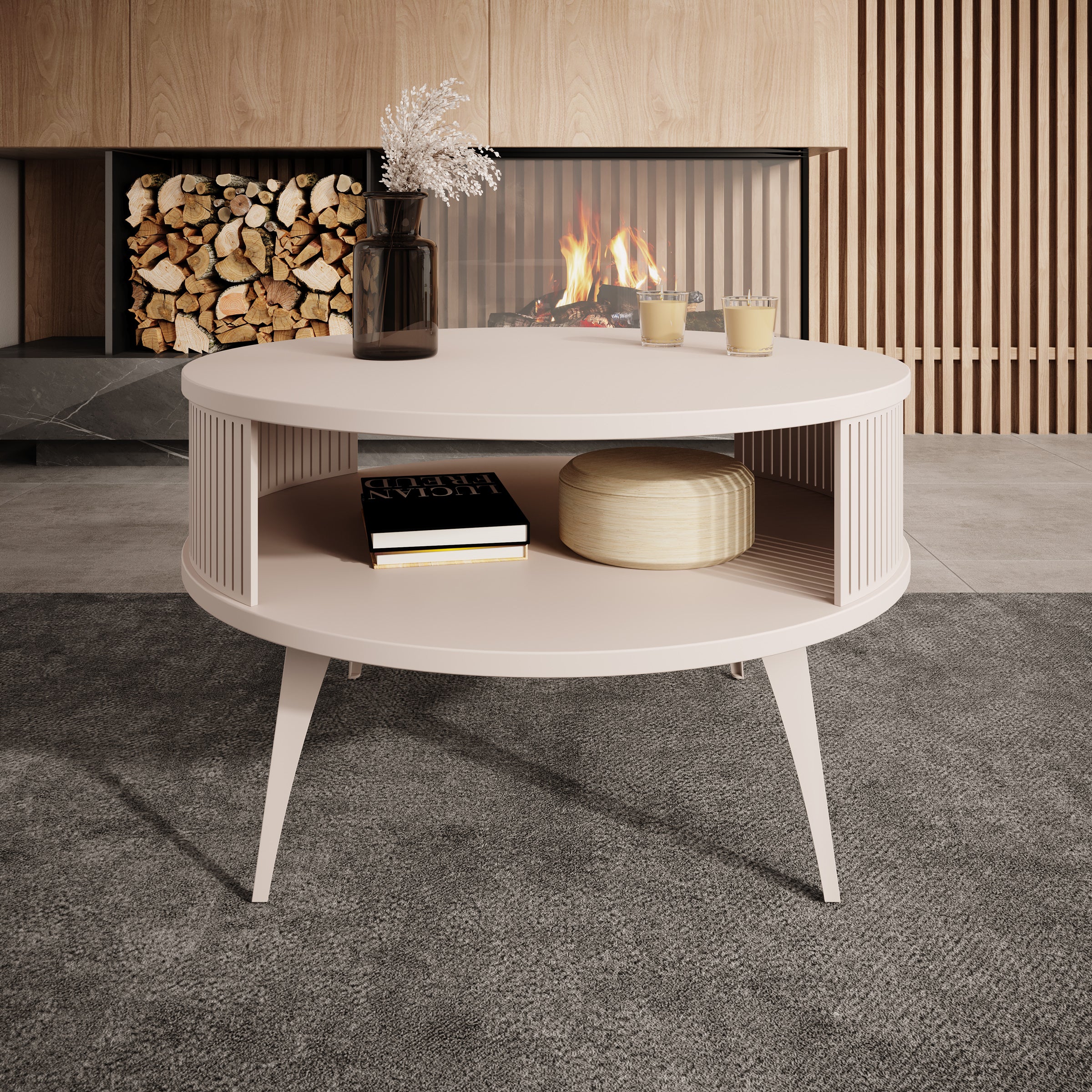 Roslyn - Salontafel - Beige - 75x75x44 cm - Image 2