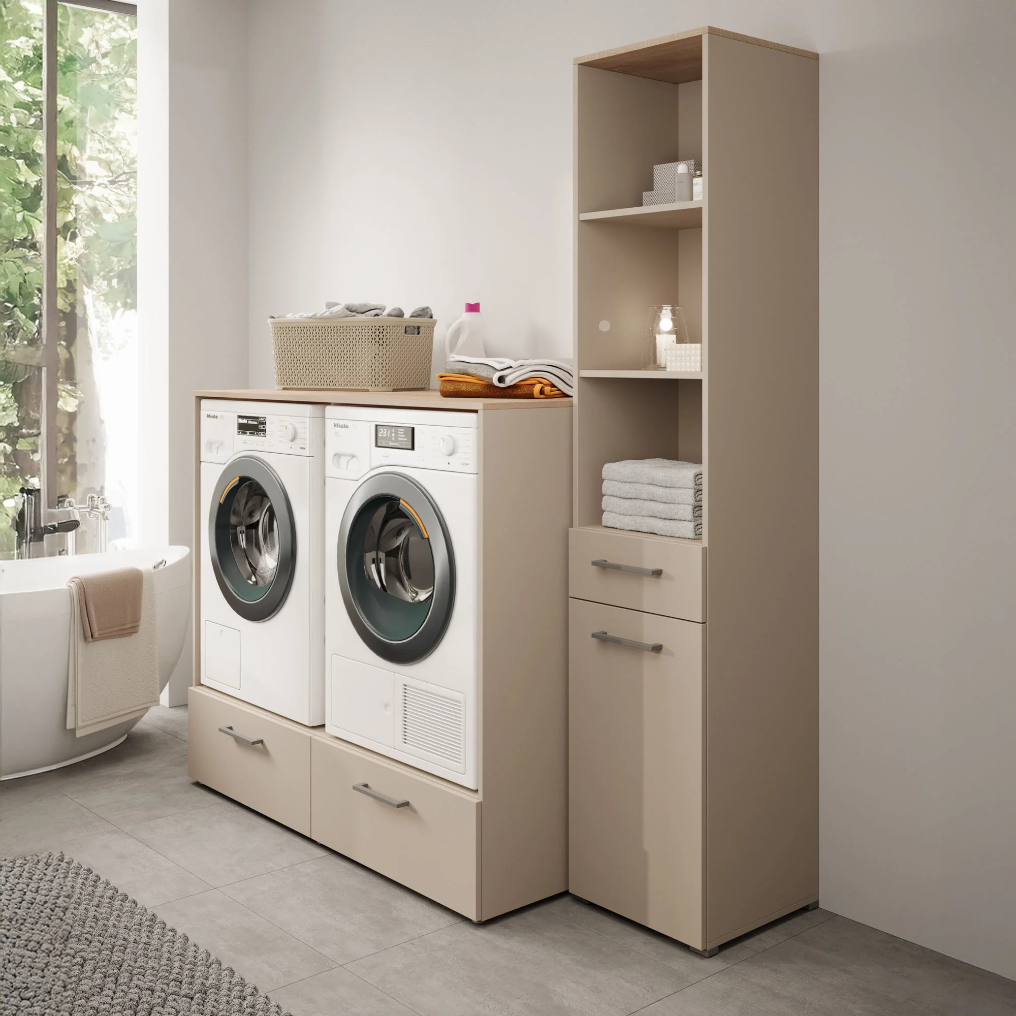 Rowley 2 - Wasmachinekast - Beige - Image 4