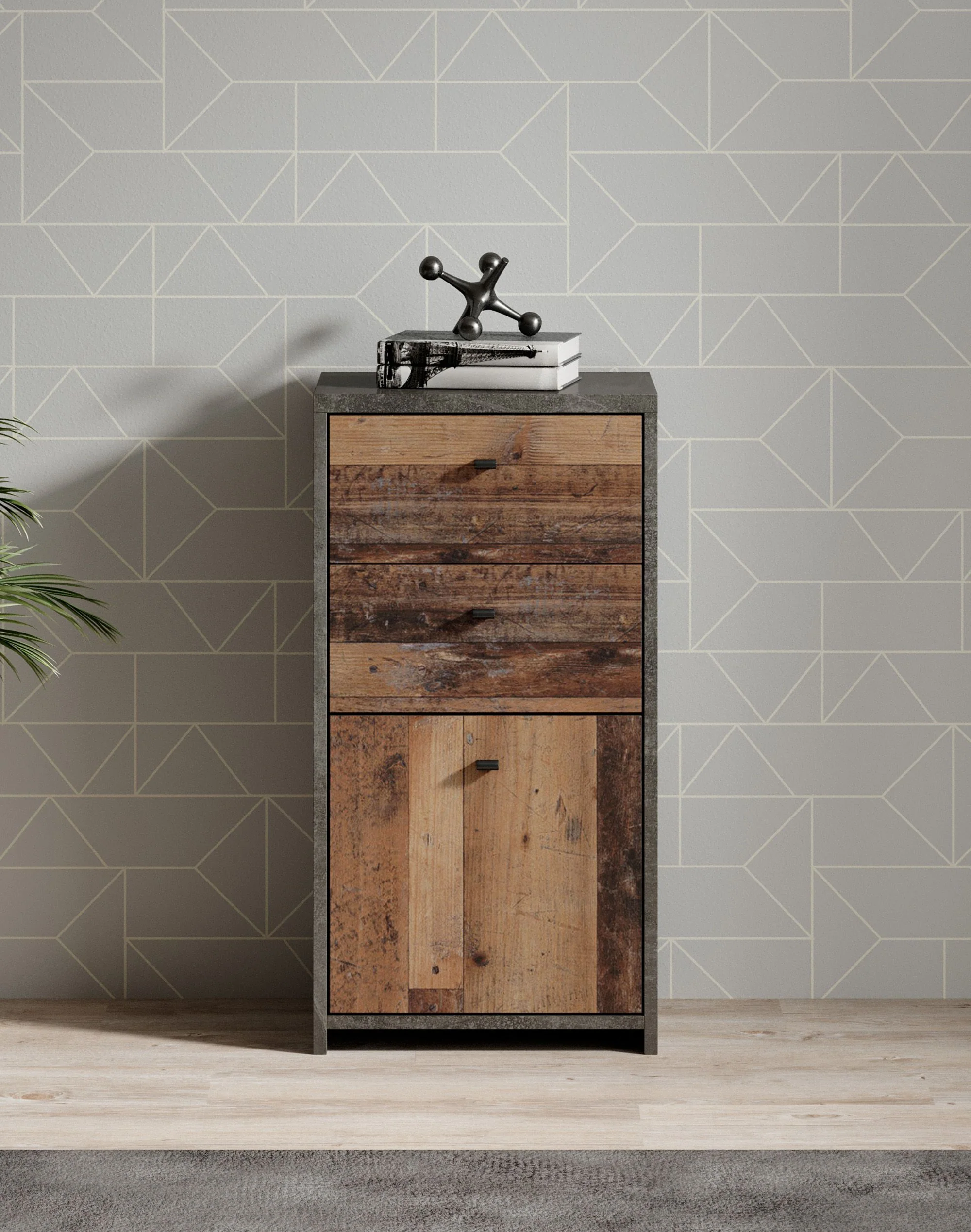 Sahara - Dressoir - Old wood/grijs - 40x30x77 cm - Image 3