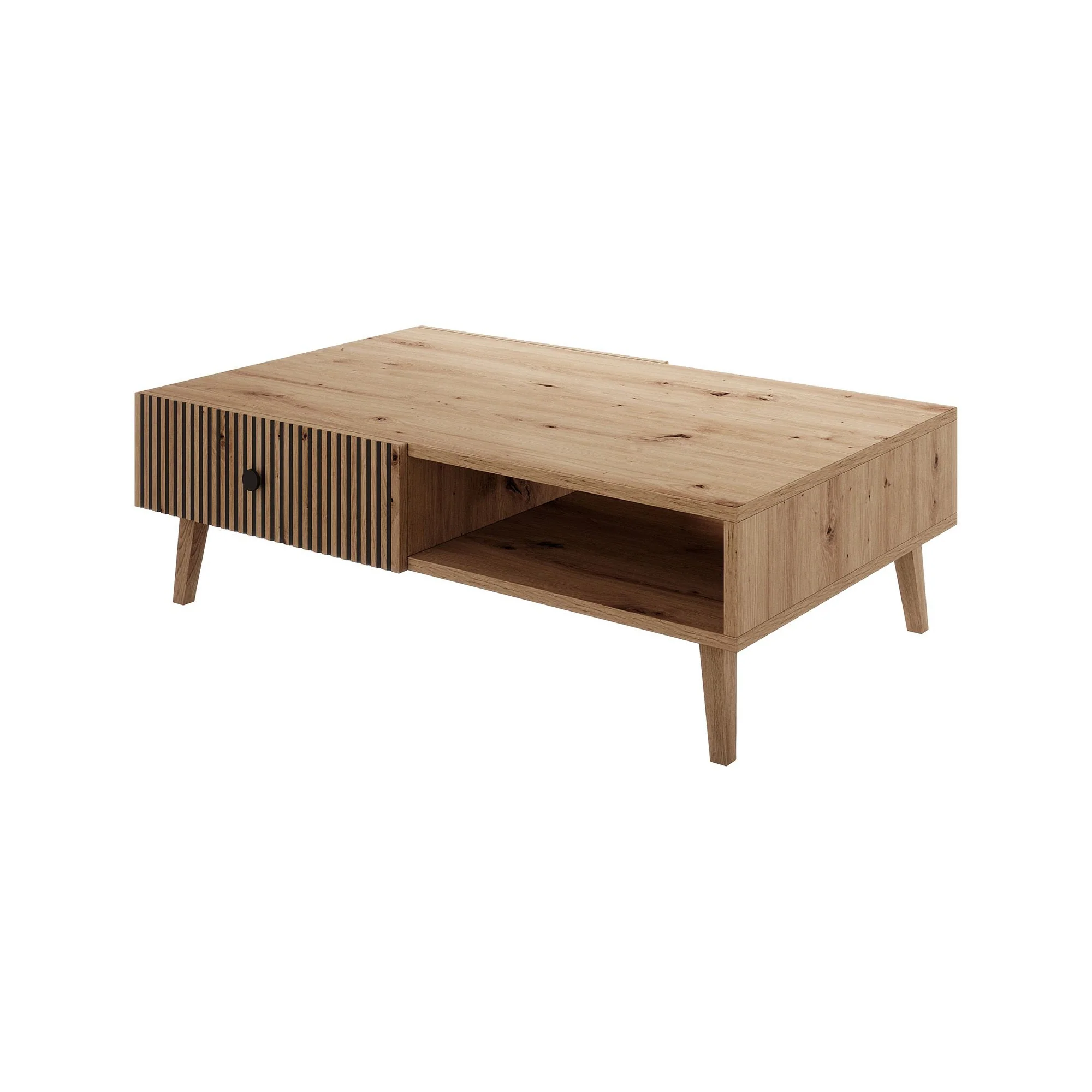 Bali - Salontafel met 2 lades - Eiken - 102x67x32 cm - Image 5