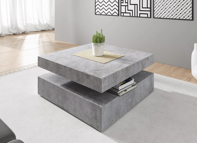 Carlo - Salontafel verstelbaar - Betonlook