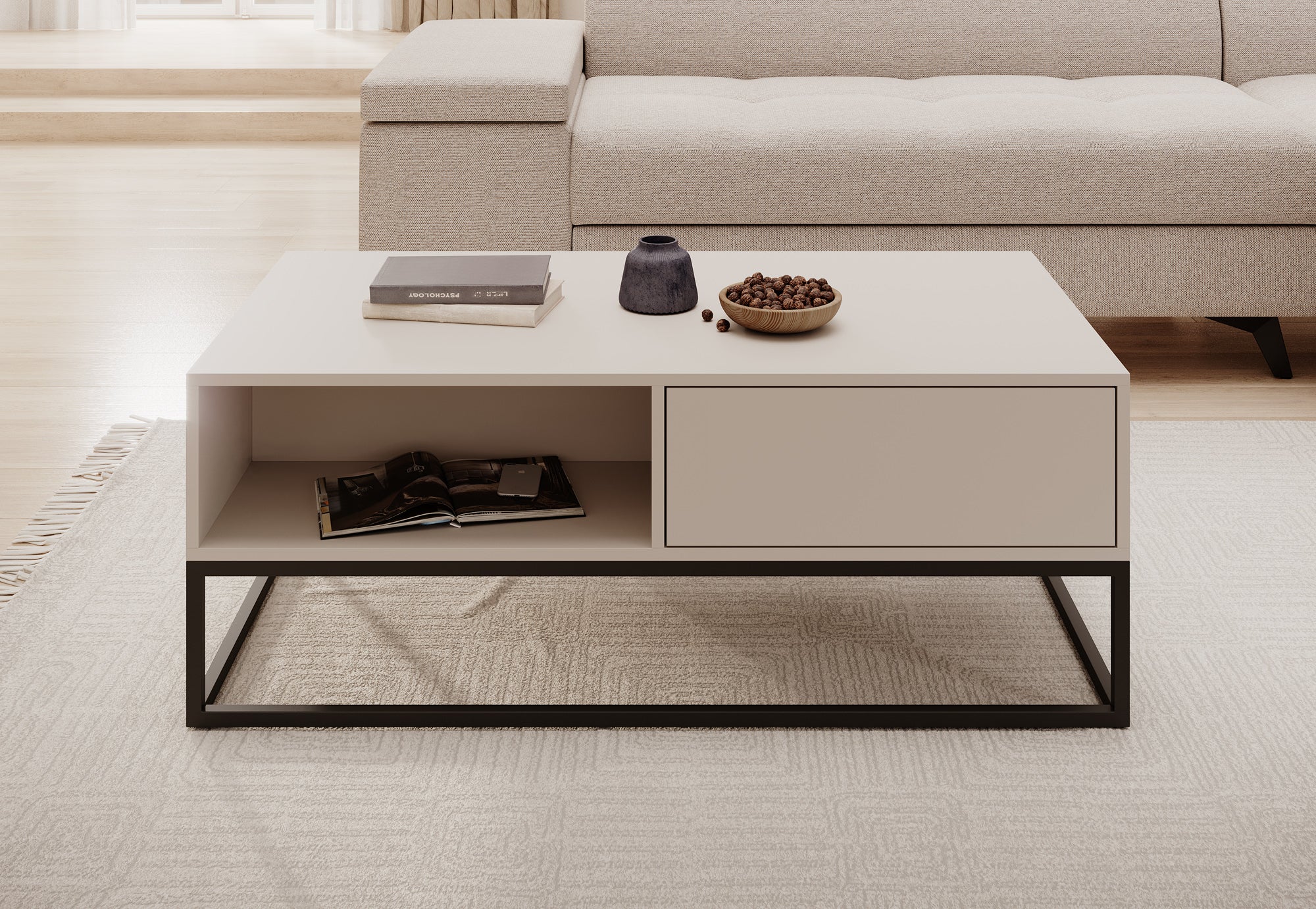 Delta - Salontafel met lades - Beige - Image 2
