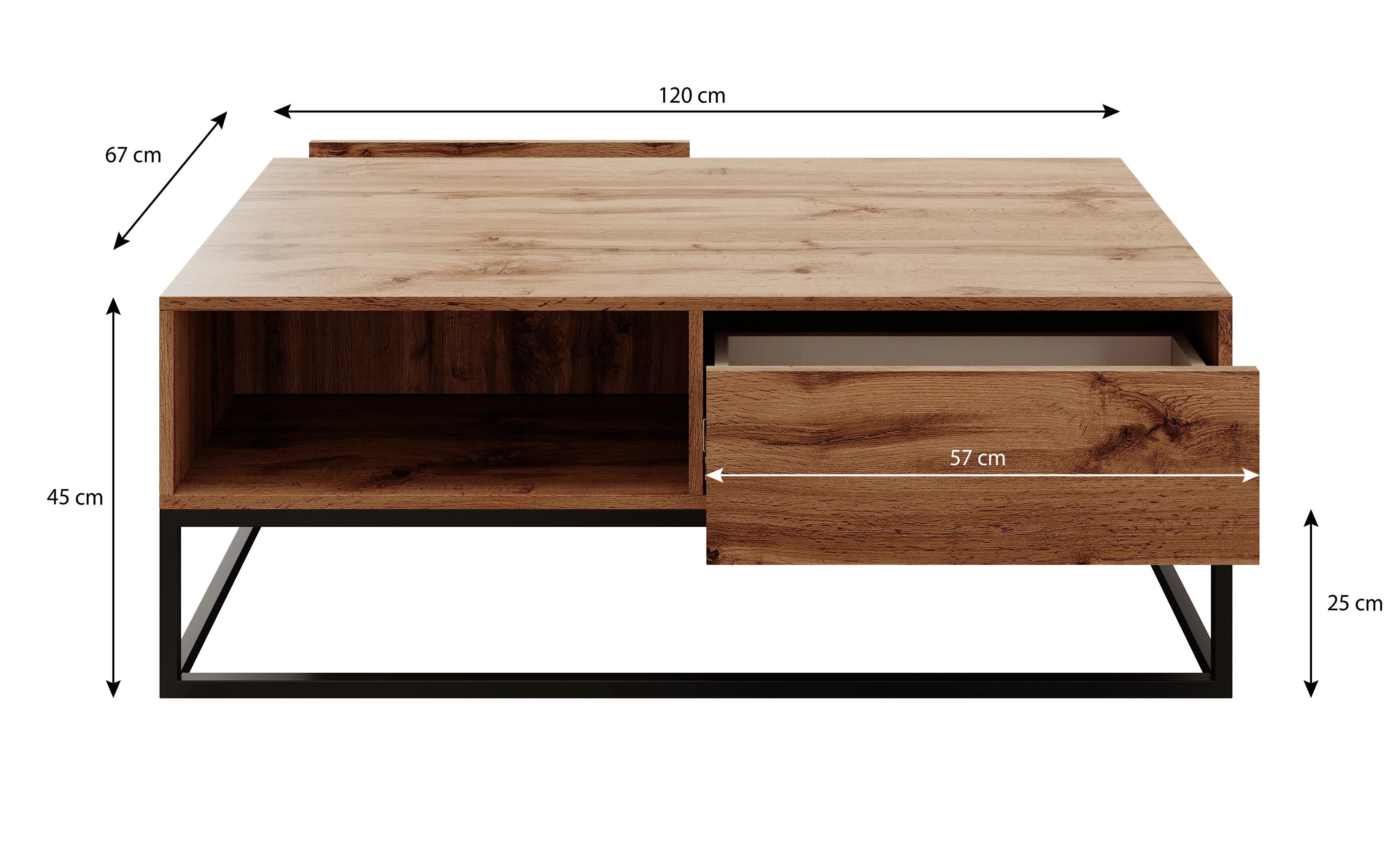 Delta - Salontafel met lades - Beige - Image 4