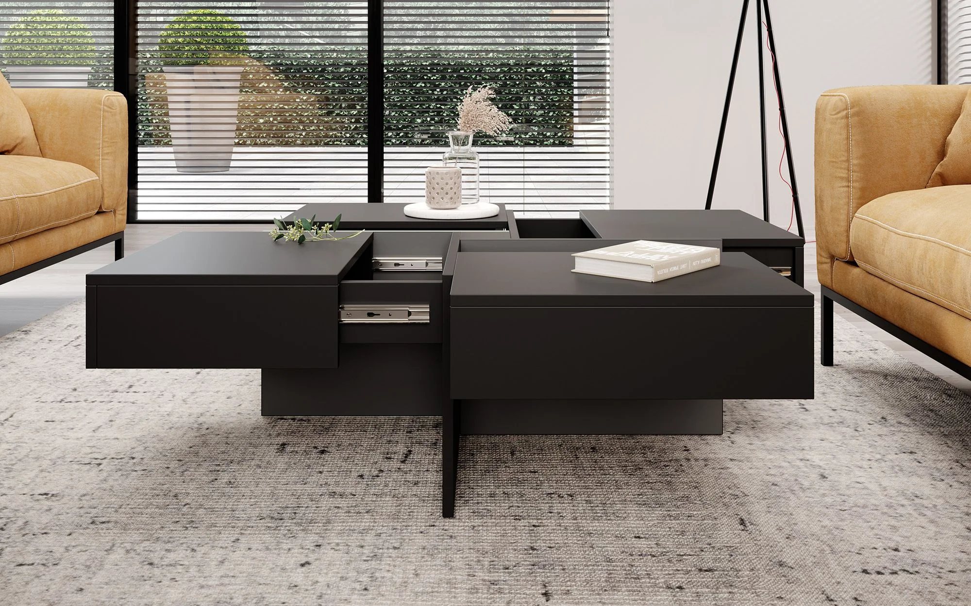 Dereck - Salontafel uitschuifbaar - Zwart - Image 3