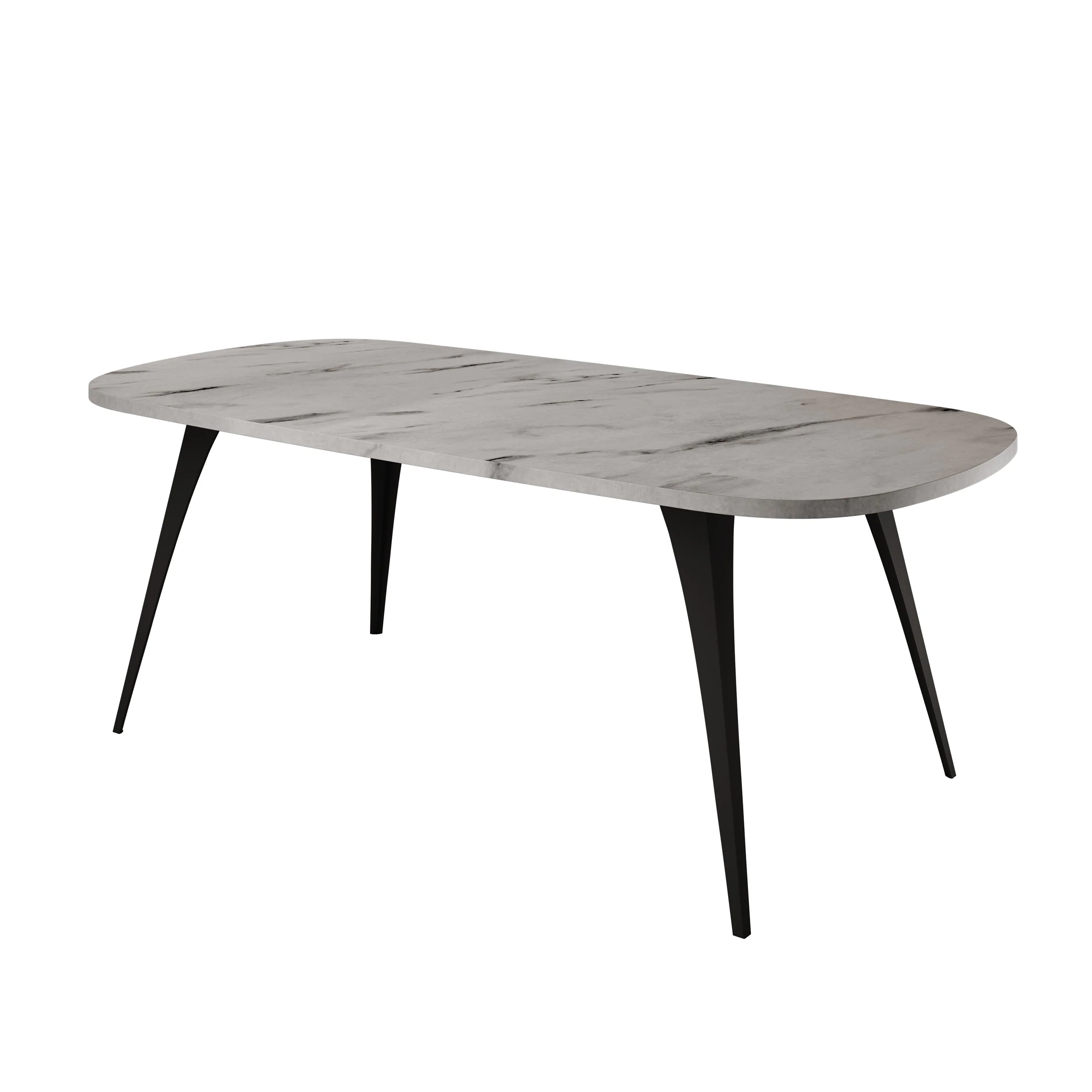 Flix - Salontafel - Wit marmerlook - 120x60x45 cm - Image 4