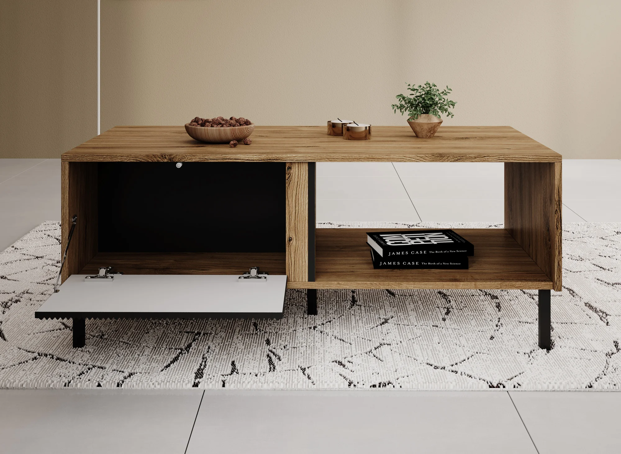 Margareth - Salontafel met opbergruimte - Eiken - Image 3