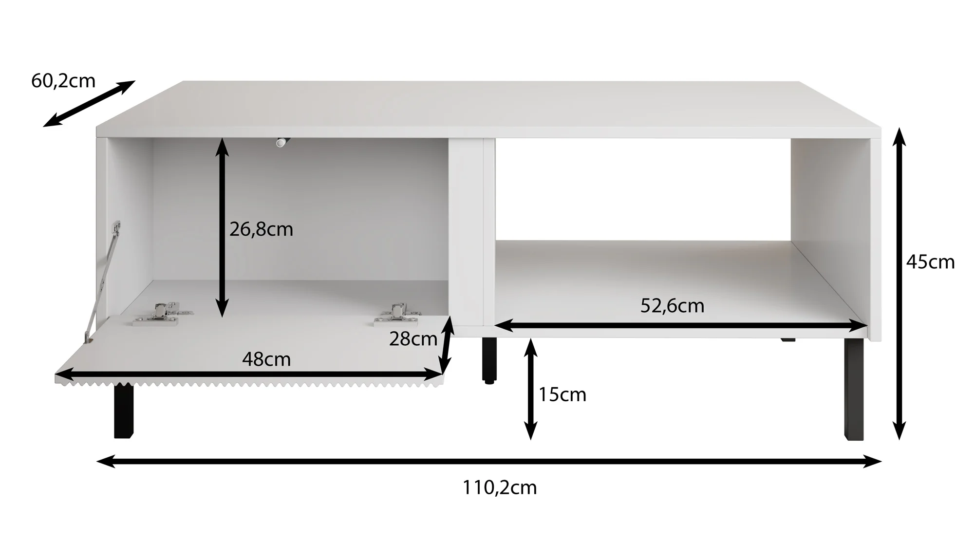 Margareth - Salontafel met opbergruimte - Eiken - Image 5