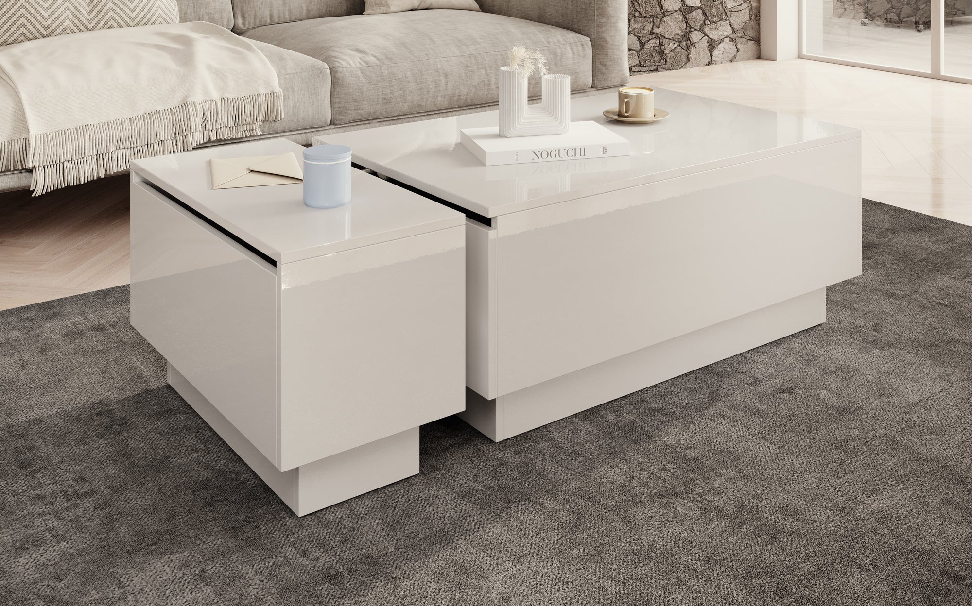 Micha - Salontafel met opbergruimte - Wit - Image 5