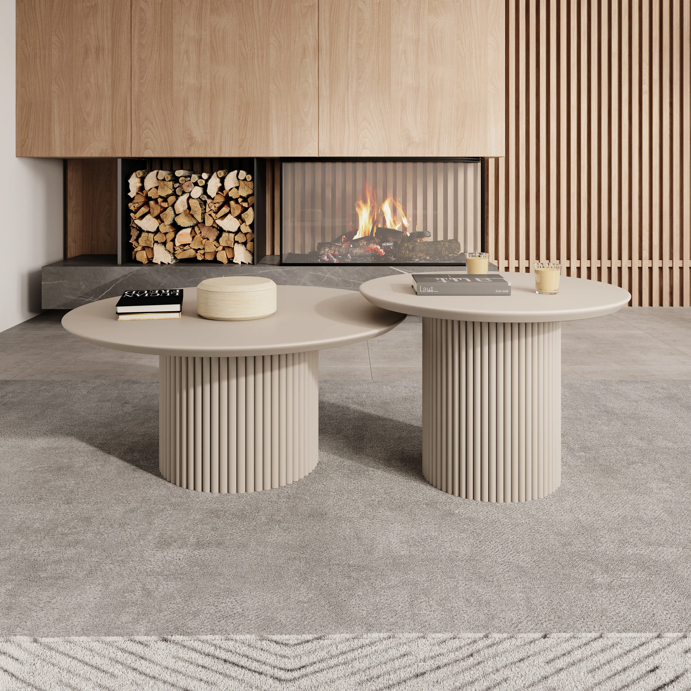 Mixx - Salontafel set van 2 - Beige - 80x36 cm - Image 2