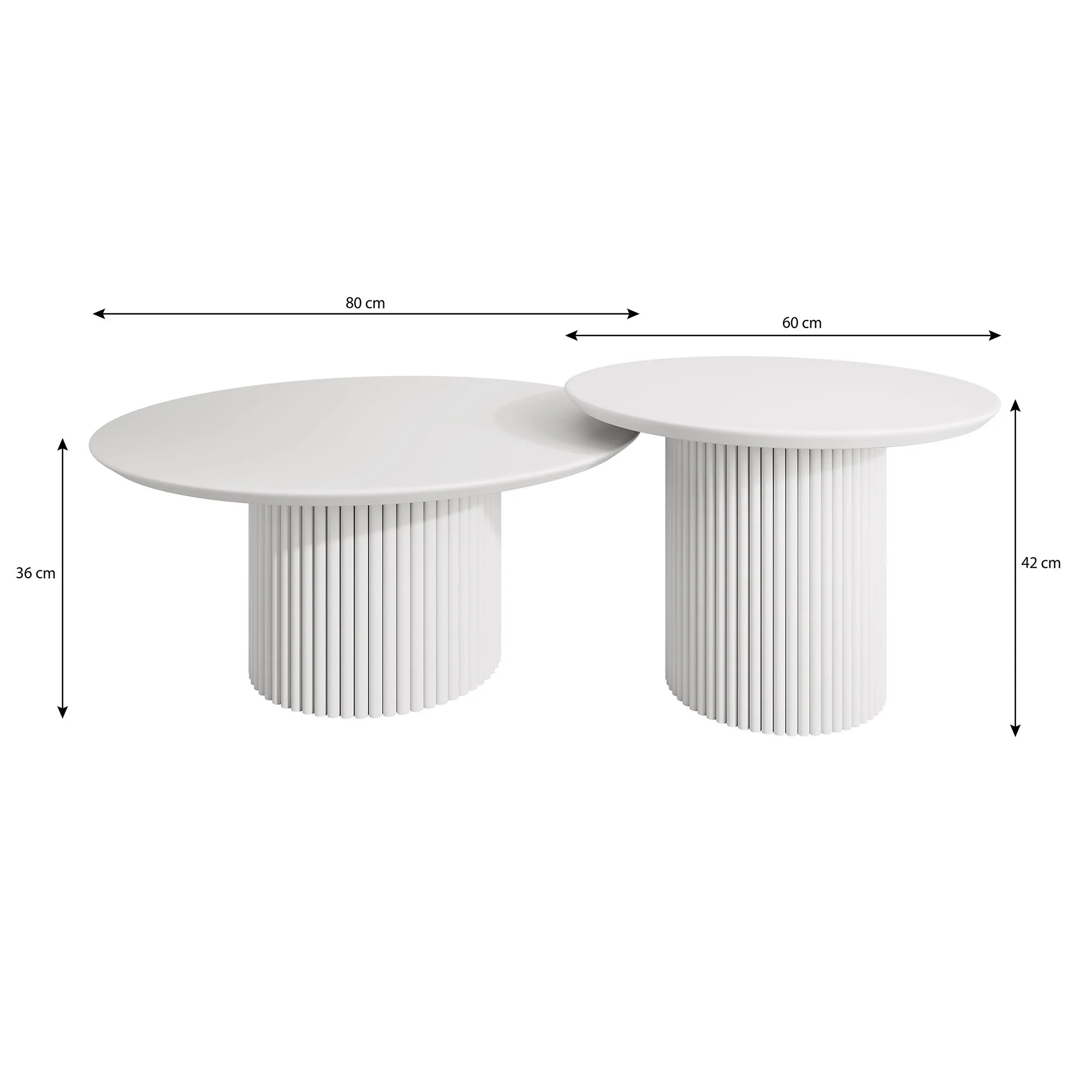 Mixx - Salontafel  set van 2 - Travertin - 80x36 cm - Image 3