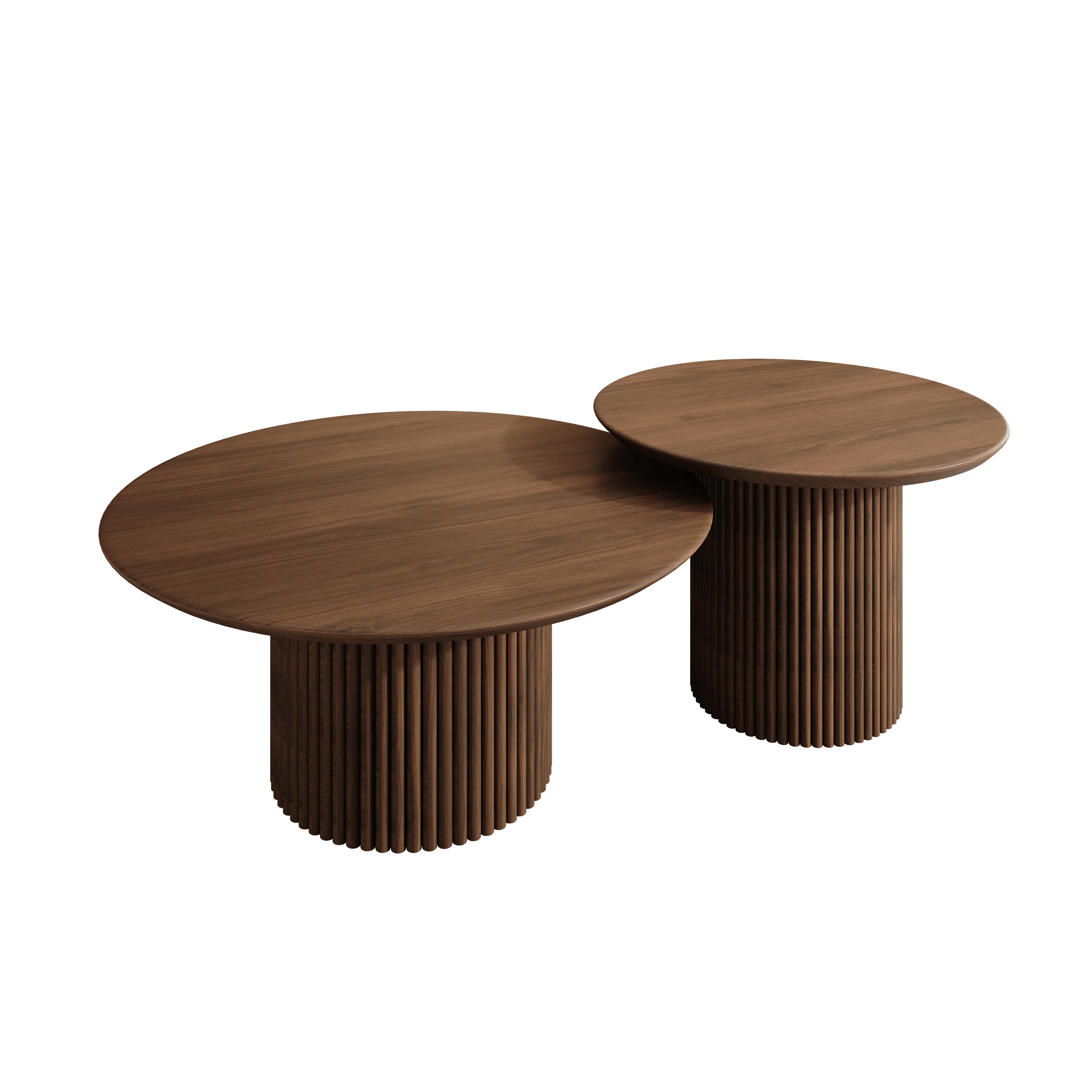 Mixx - Salontafel  set van 2 - Walnootpatroon - 80x36 cm - Image 4
