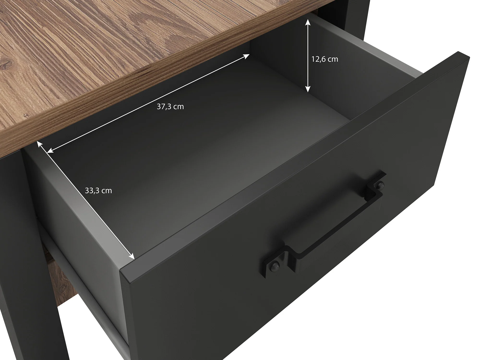 Olivia - Salontafel met lade - Zwart/eiken - Image 5