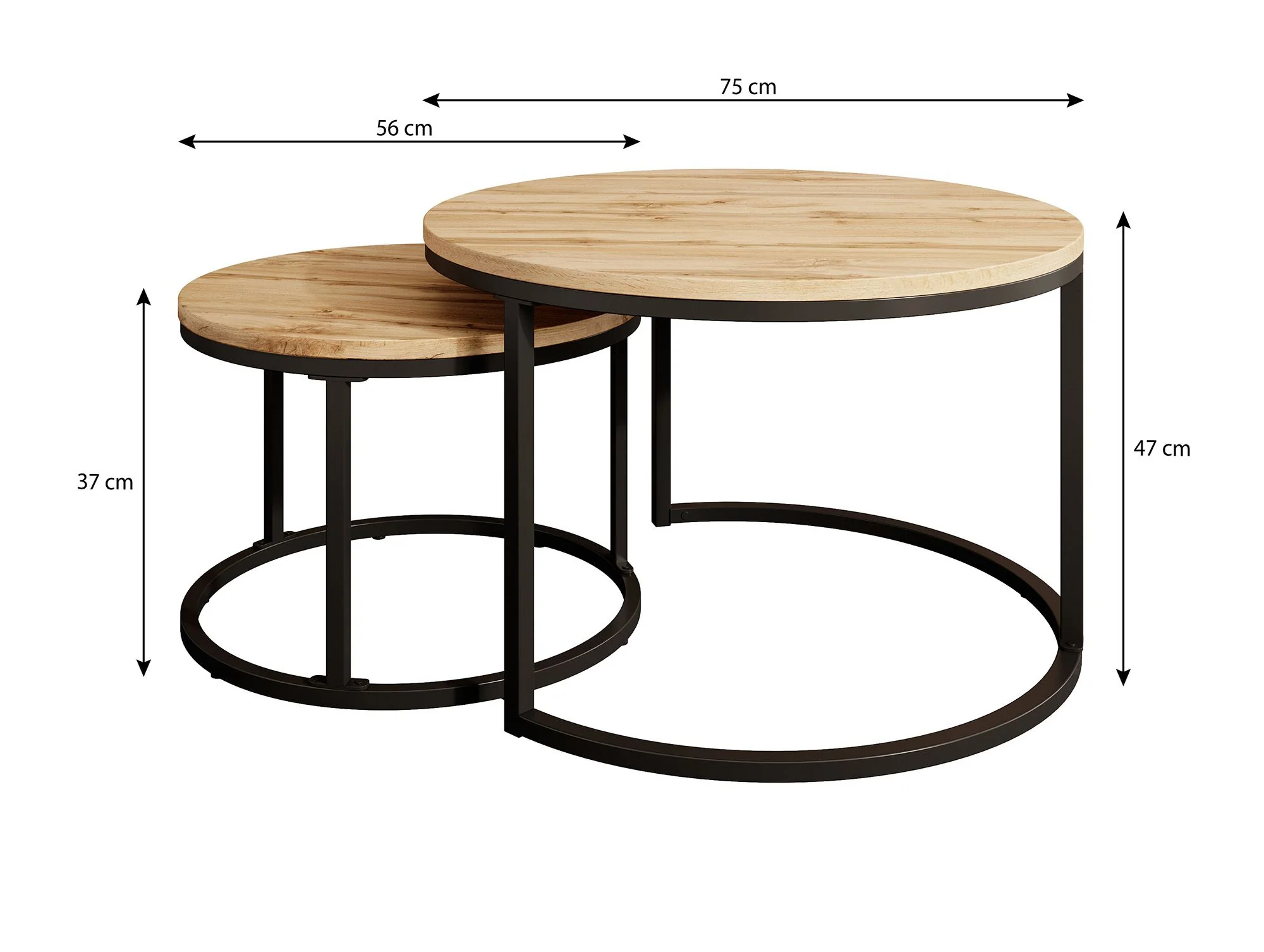 Ovalo - Salontafel set van 2 - Eiken - Image 3