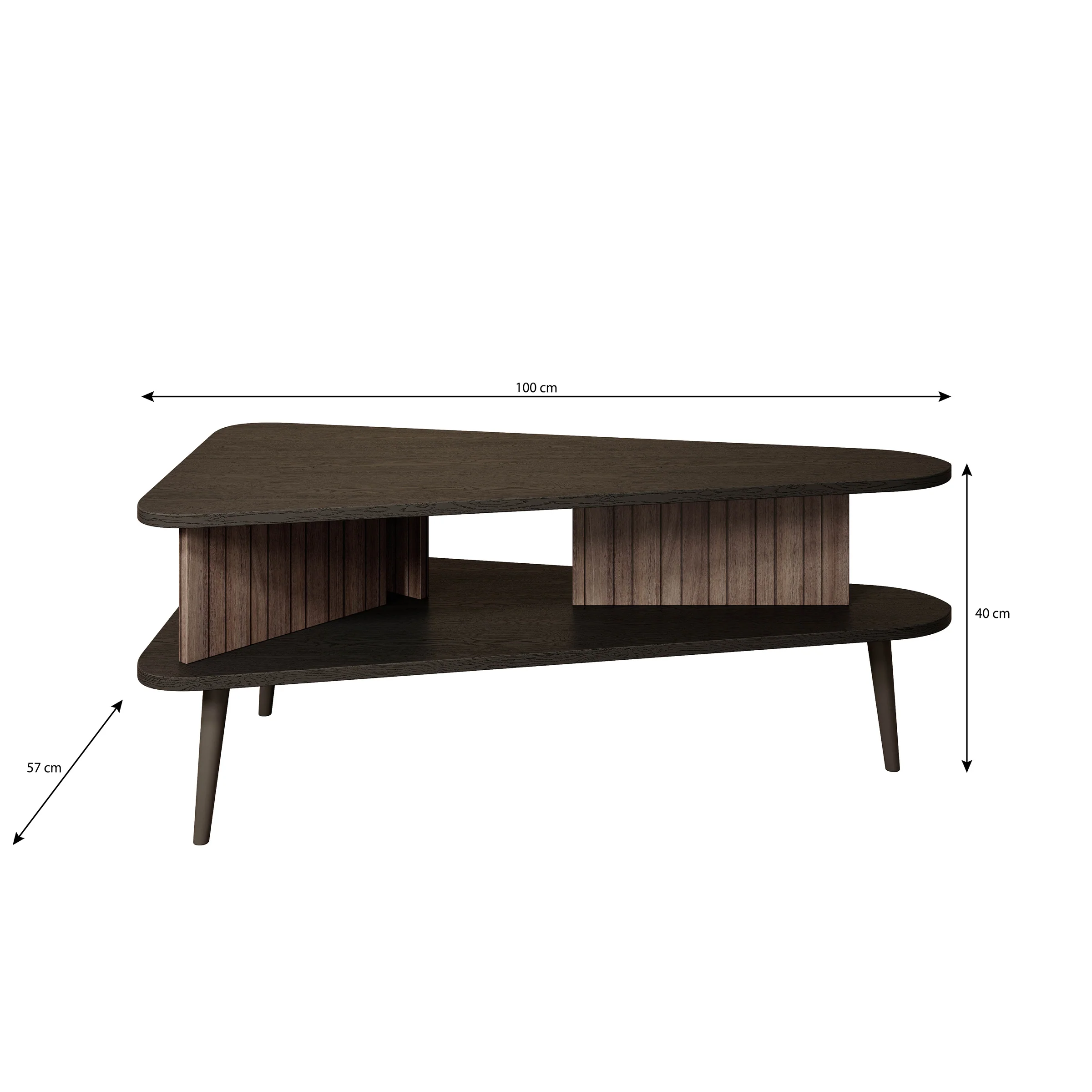 Pedro - Salontafel - Donker eiken - 100x57x40 cm - Image 4