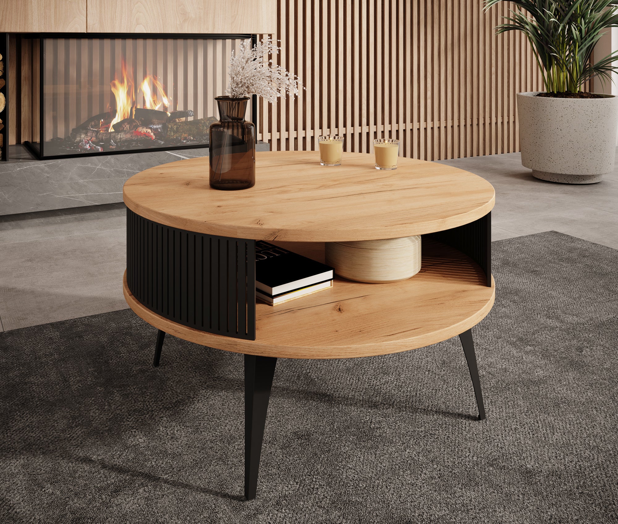 Roslyn - Salontafel - Eiken - 75x75x44 cm