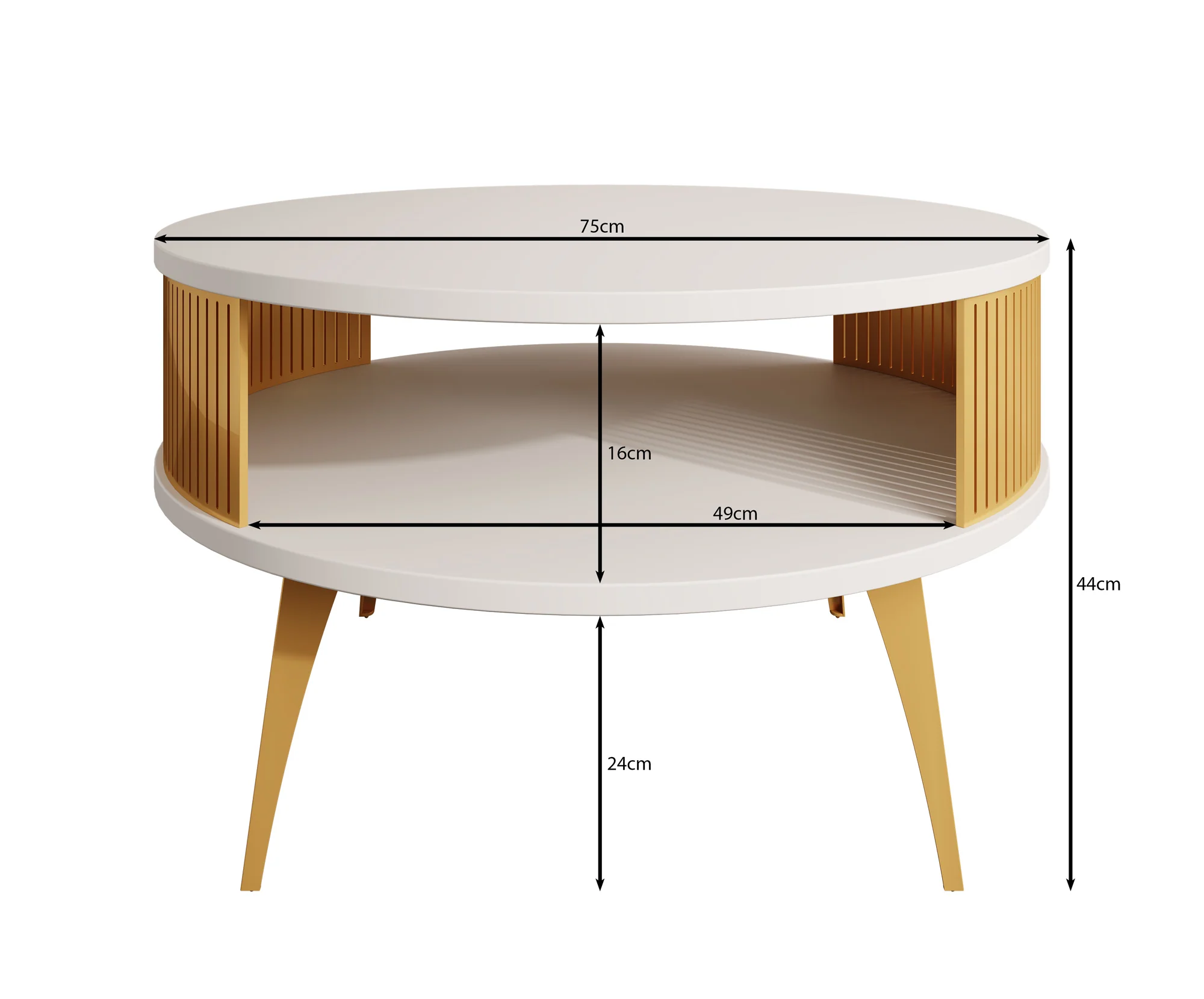 Roslyn - Salontafel - Eiken - 75x75x44 cm - Image 3