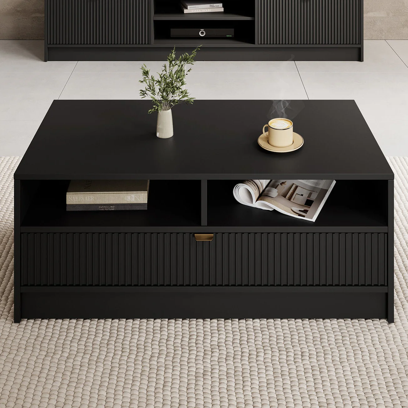 Tavares - Salontafel met lade - Zwart - Image 2