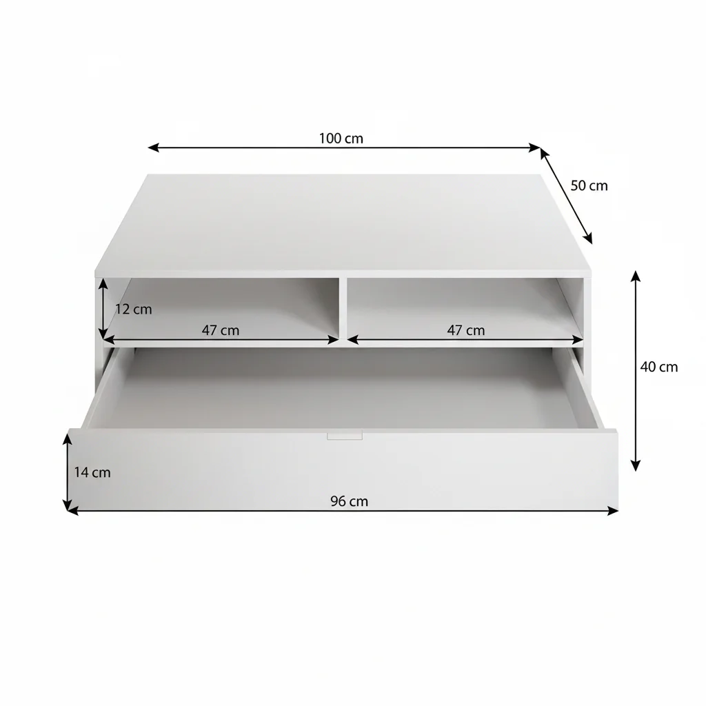 Tavares - Salontafel met lade - Zwart - Image 5