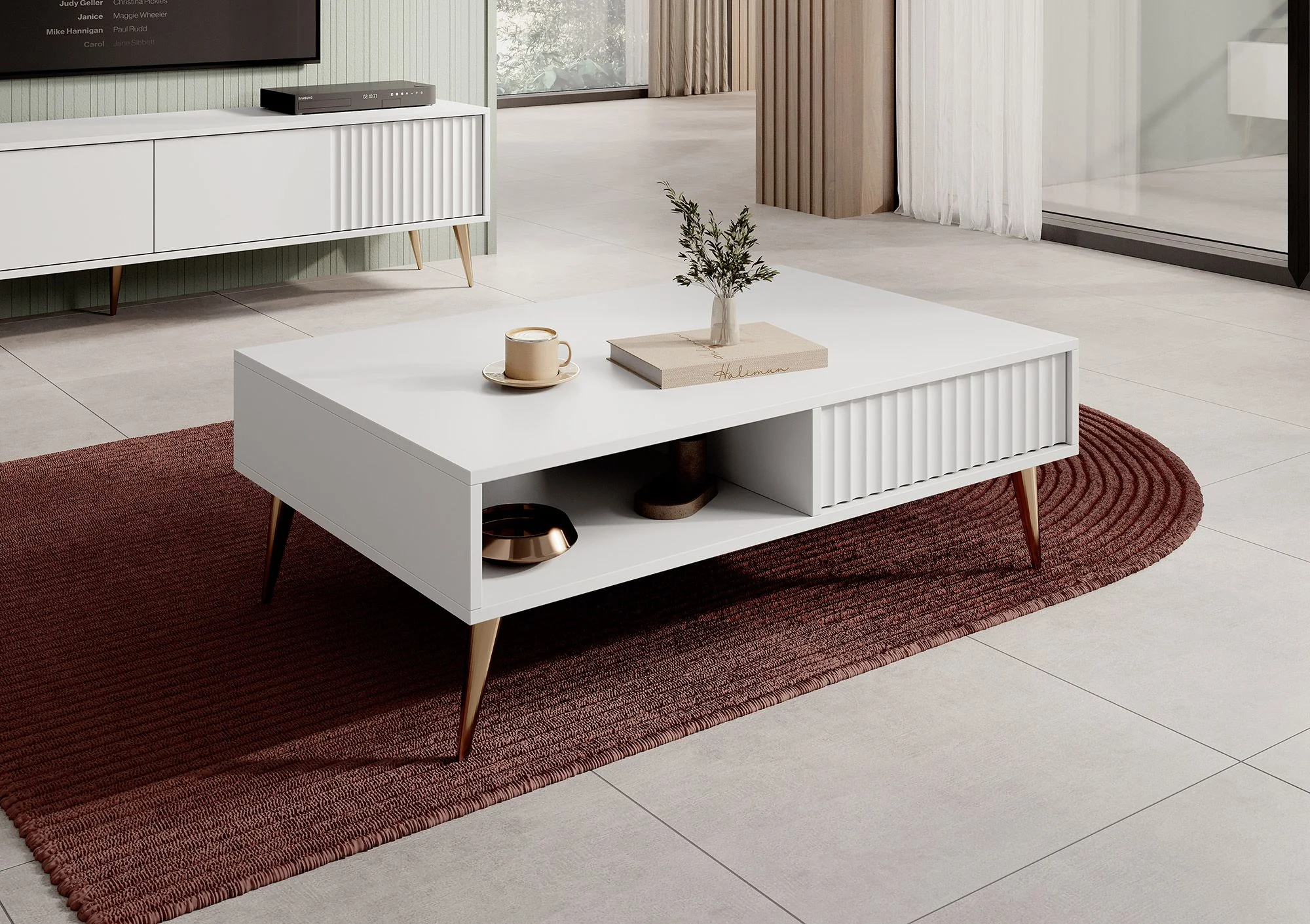 Winq - Salontafel 2 lades - Wit