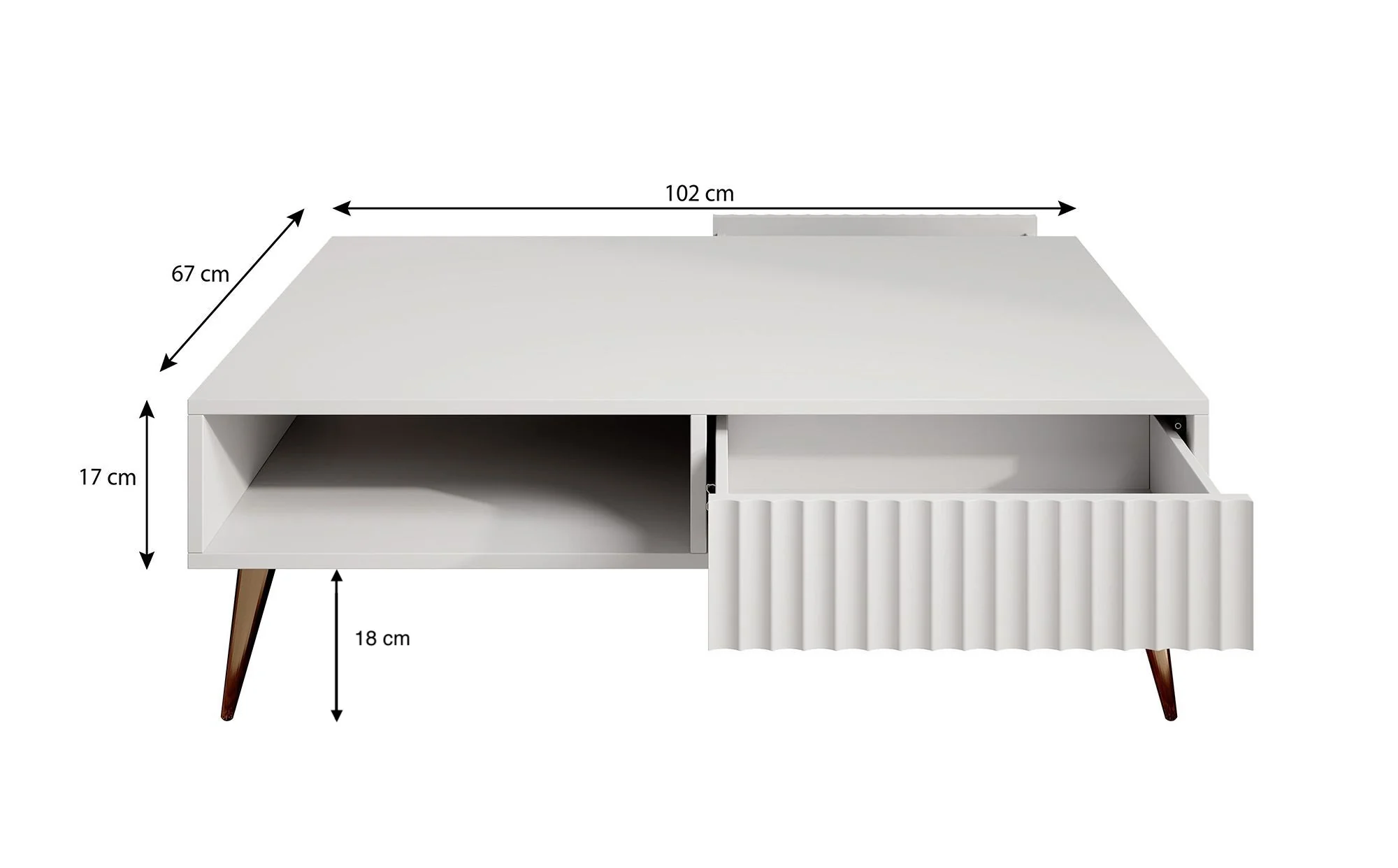 Winq - Salontafel 2 lades - Wit - Image 4