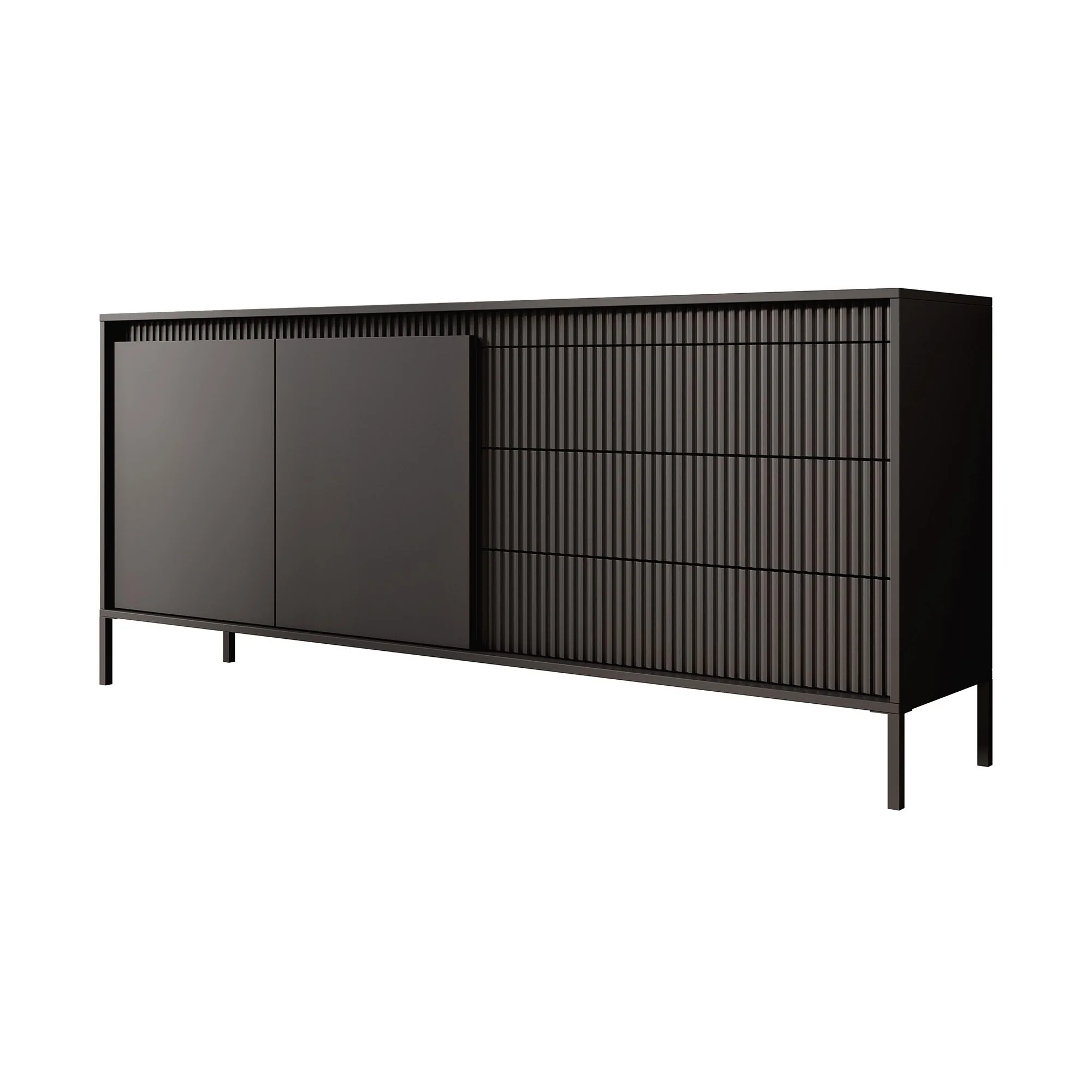 Saran - Dressoir - Zwart - 187x40x81 cm - Image 7