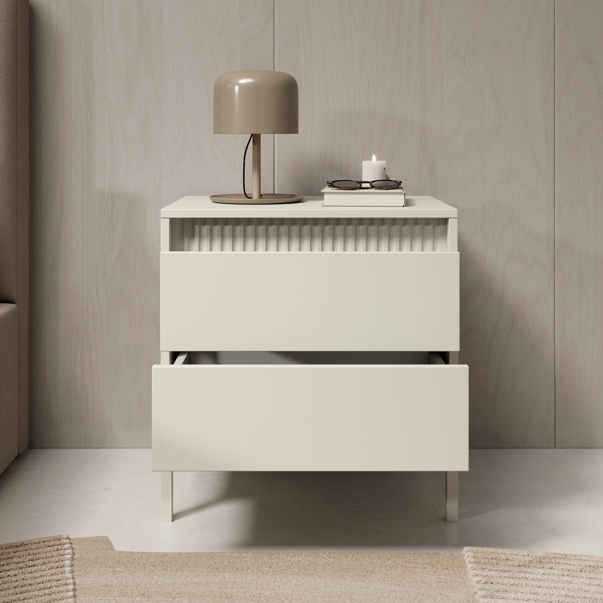 Saran - Nachtkastje - Beige - 54x40x56 cm - Image 2