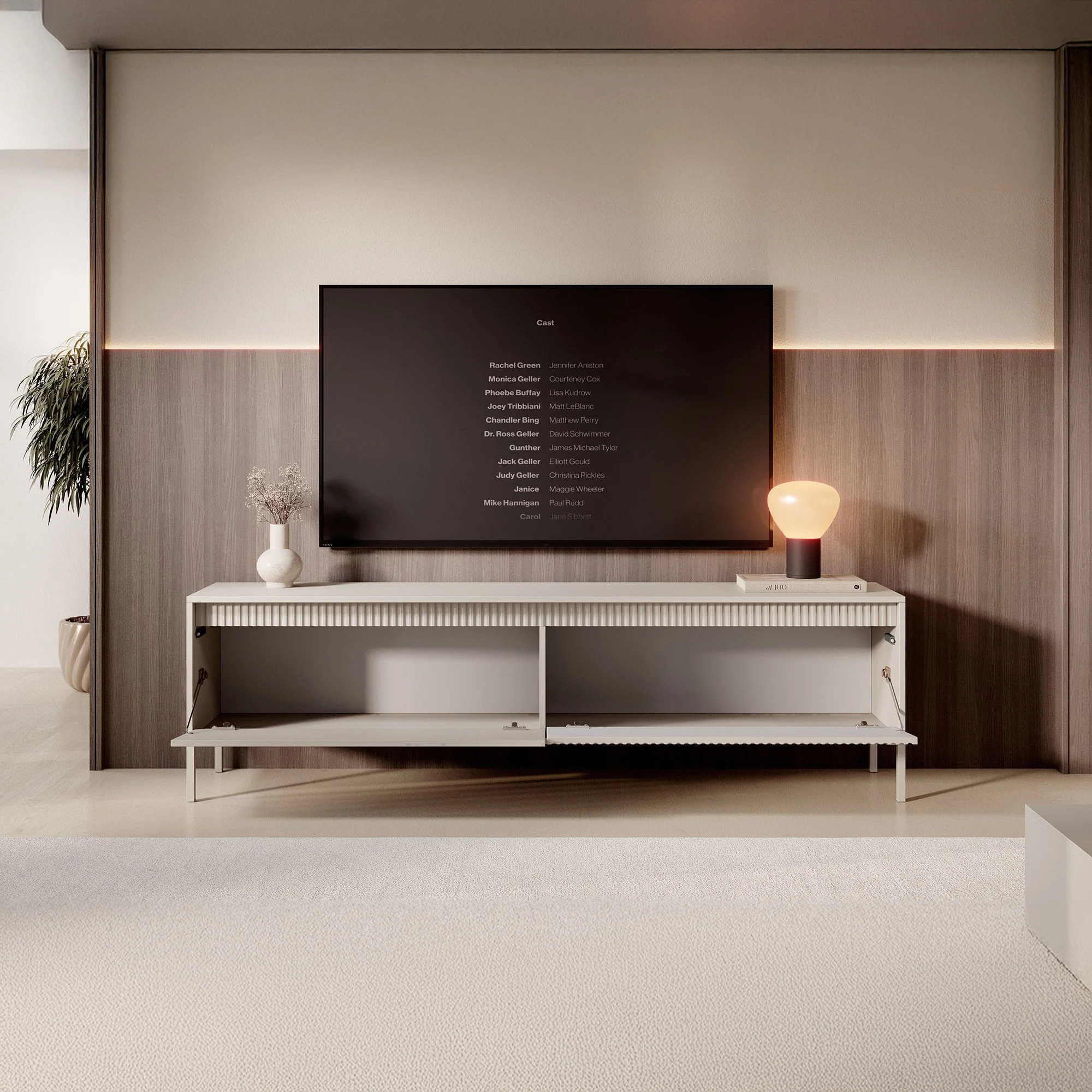 Saran - TV-Meubel - Beige  - 187x40x53 cm - Image 2