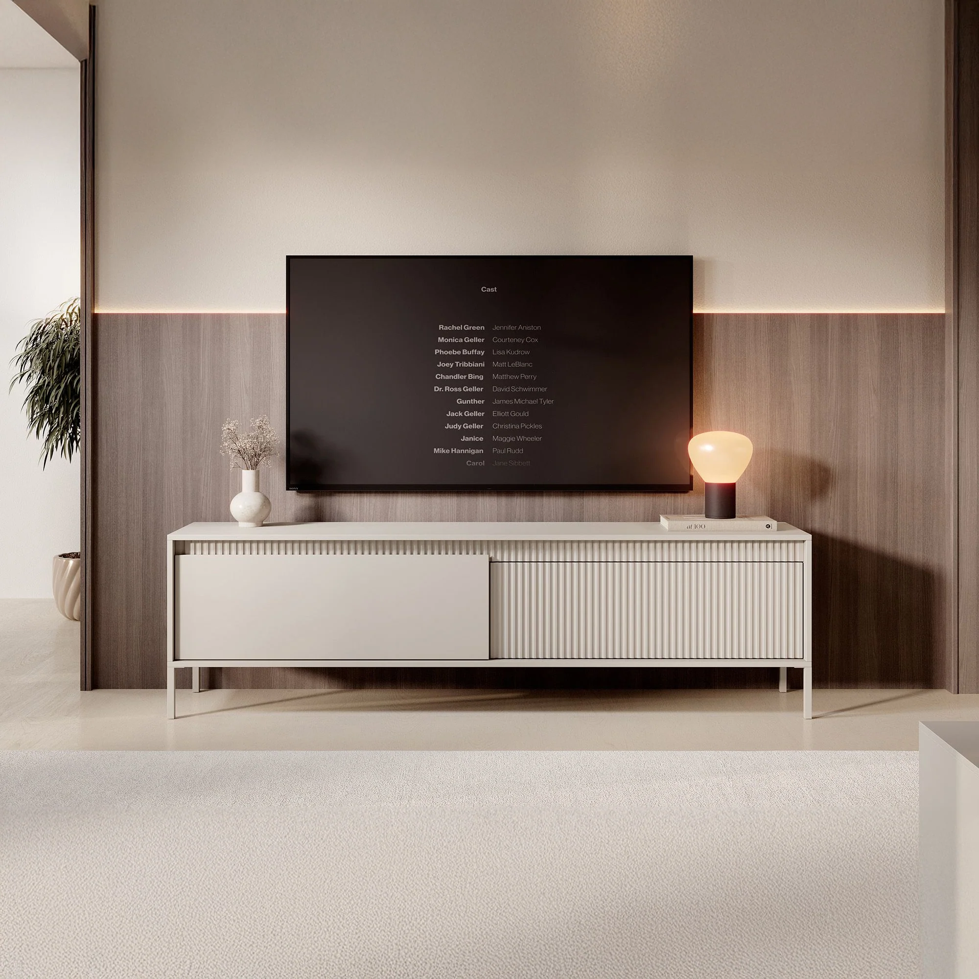Saran - TV-Meubel - Beige  - 187x40x53 cm - Image 3