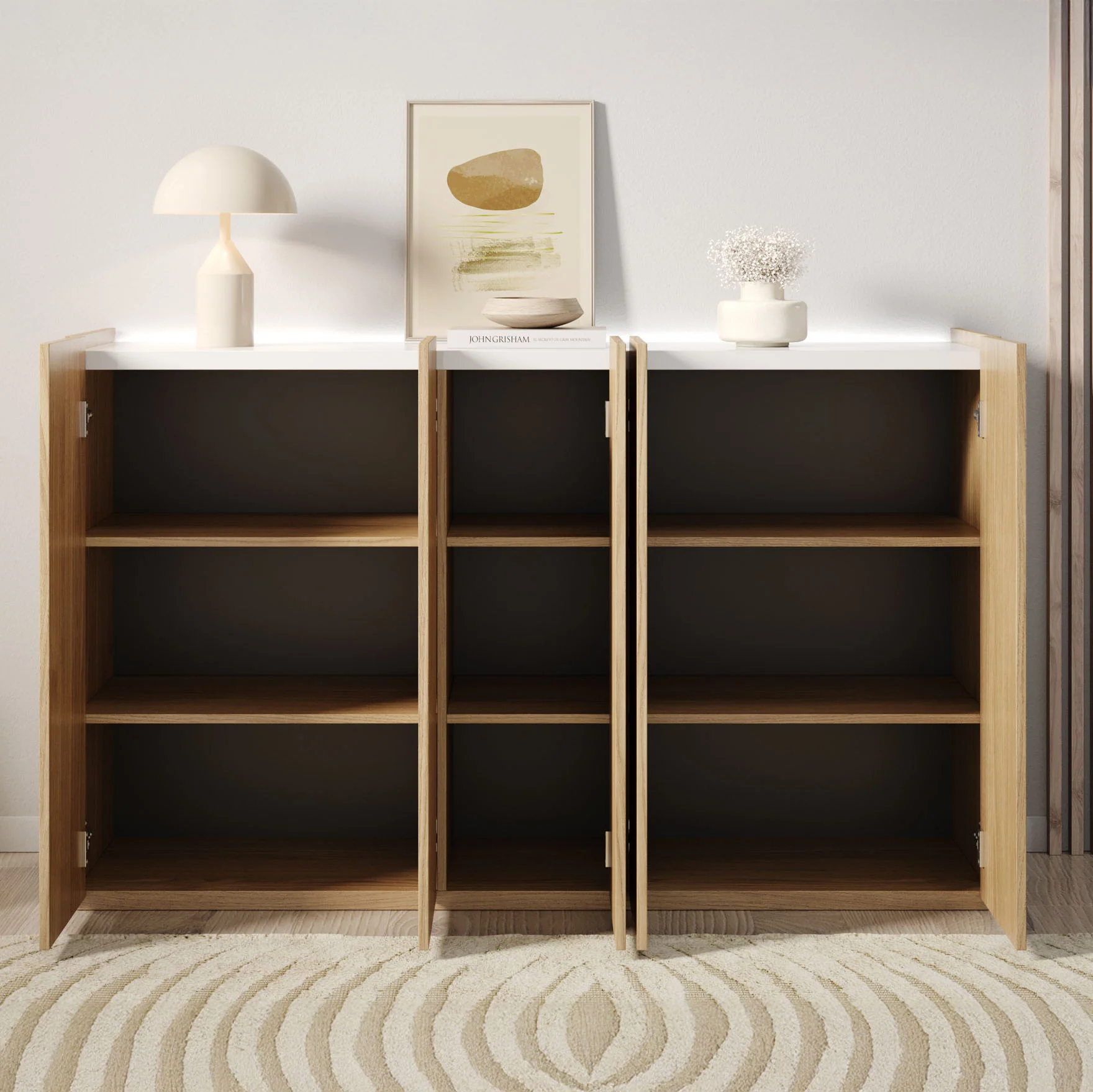 Encore - Schoenenkast met 9 vakken - Eiken - 156x40x95xm - Image 2