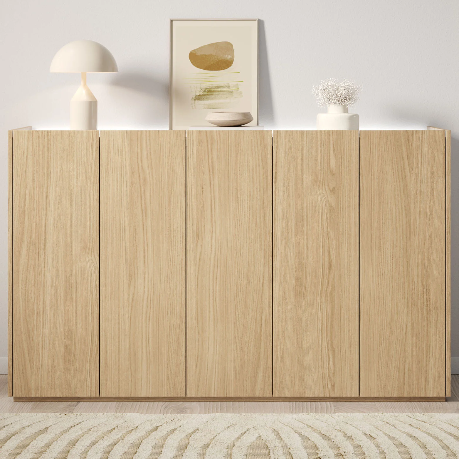 Encore - Schoenenkast met 9 vakken - Eiken - 156x40x95xm - Image 3