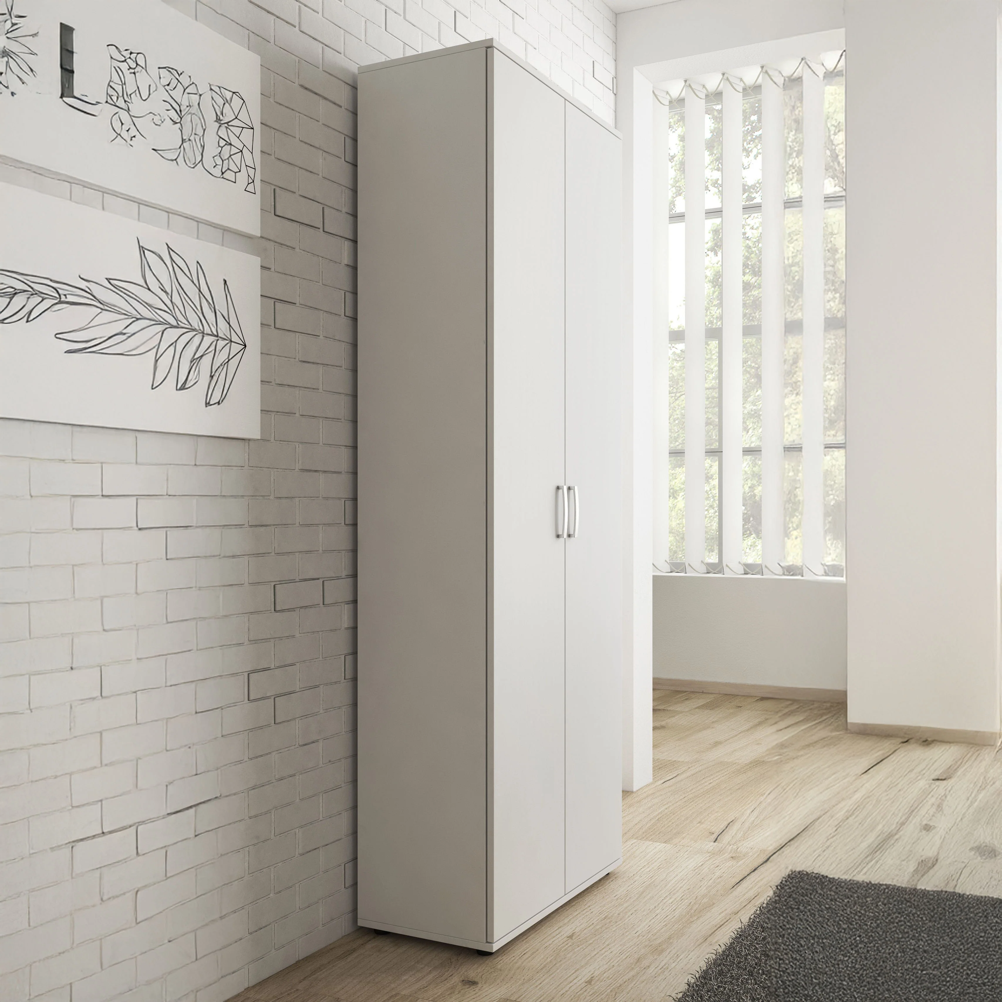 Odette - Schoenenkast - Wit - 70x34x189 cm - Image 4