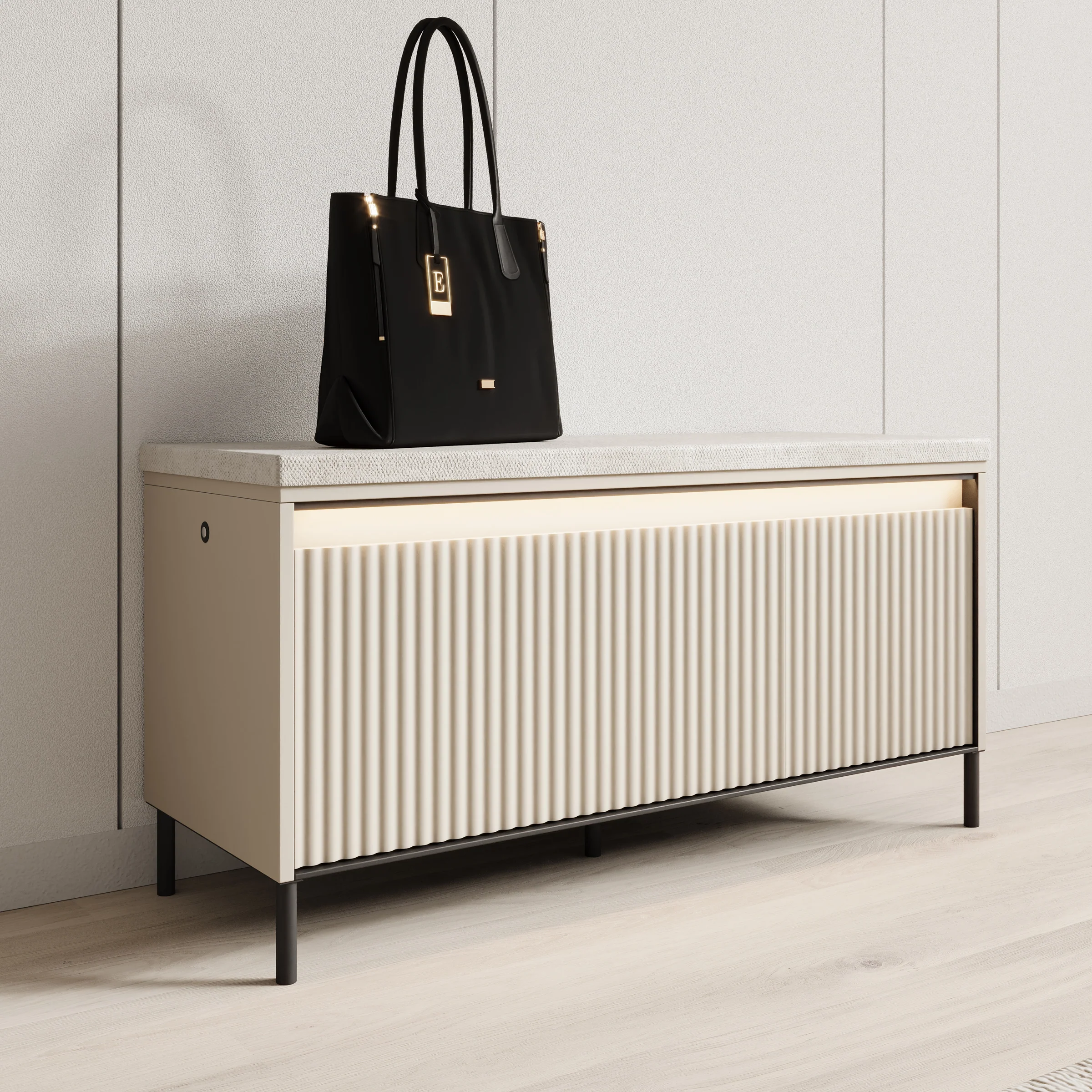Timoteo - Schoenenkast - Beige - 101x38x51 cm