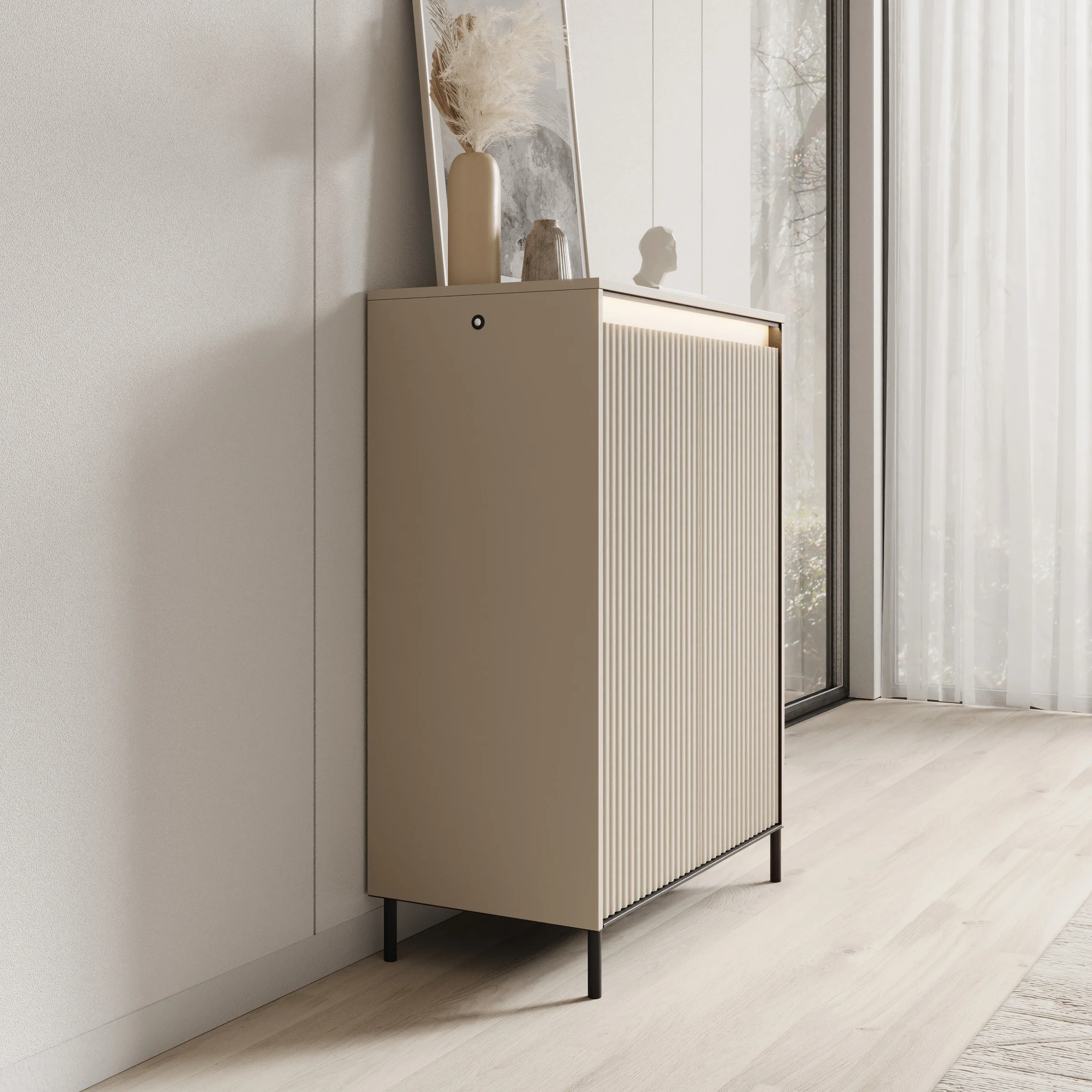 Timoteo - Schoenenkast - Beige - 78x40x105 cm - Image 4