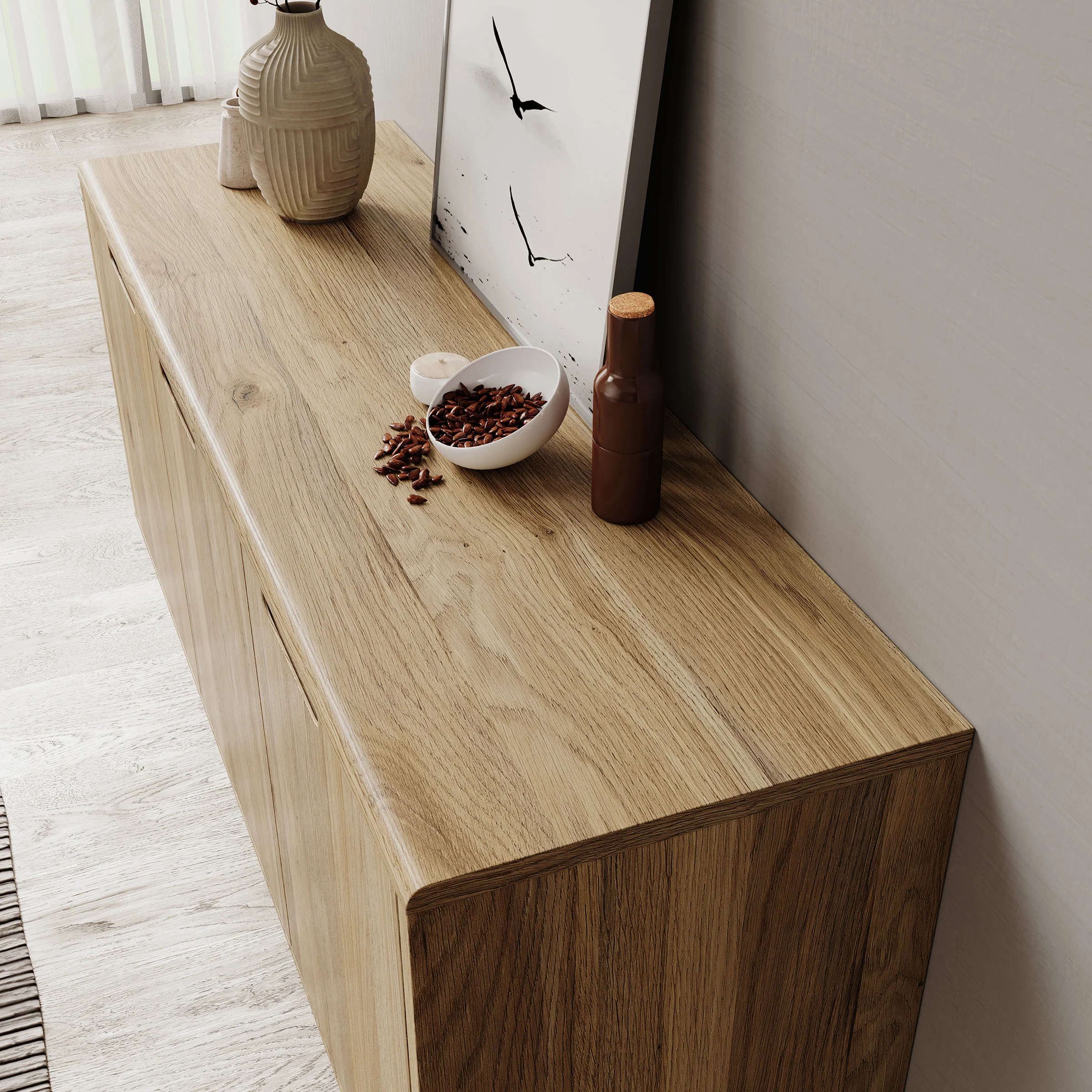 Selwood - Dressoir - Eikenpatroon - 139x43x74 cm - Image 5