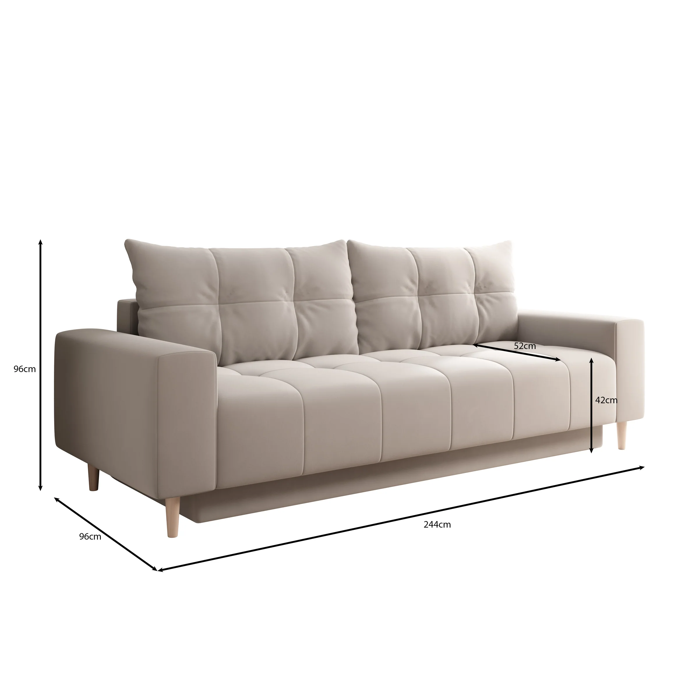 Shoren - 2-zitsbank - Velvet beige - Image 4