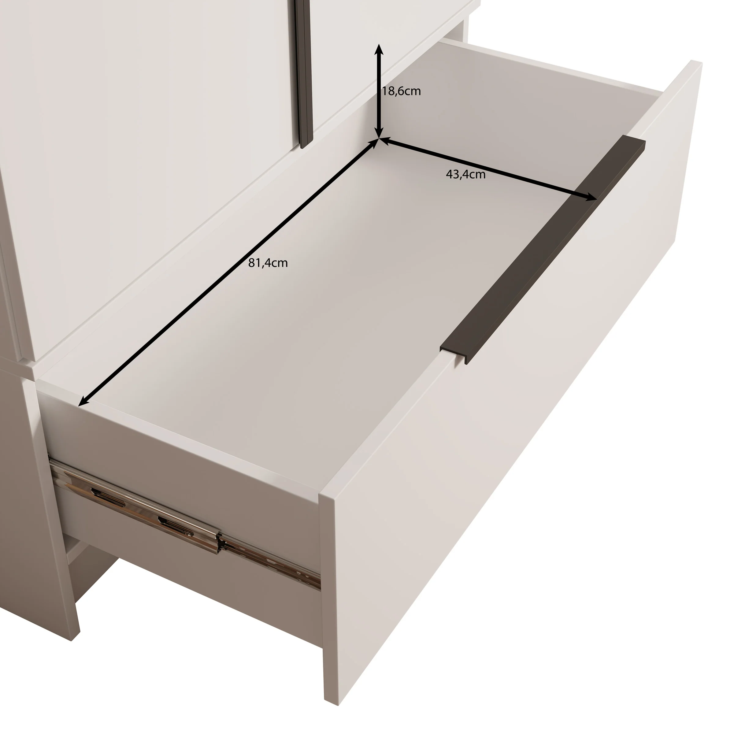 Skyer - Kledingkast 2-deurs - Wit - 90x51x193 cm - Image 6