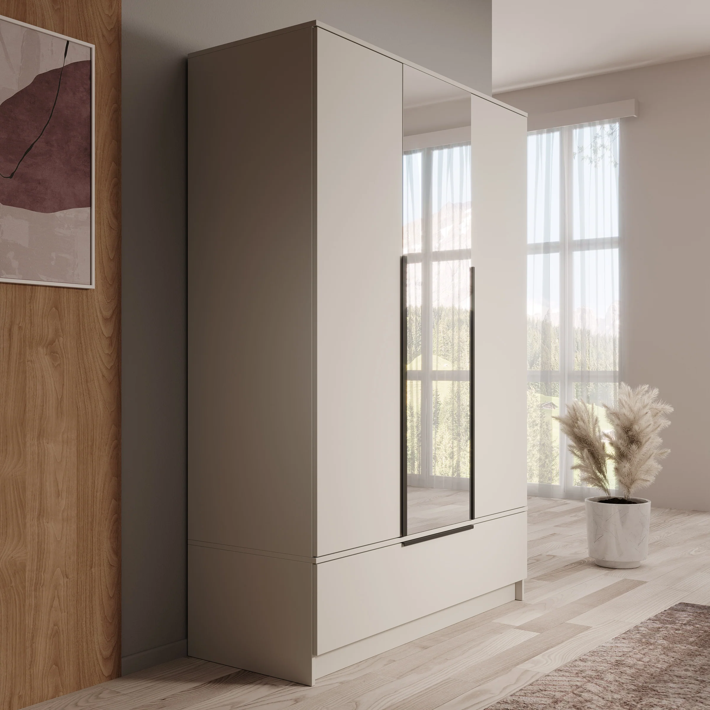 Skyer - Kledingkast 3-deurs - Beige - 135x51x193 cm - Image 4