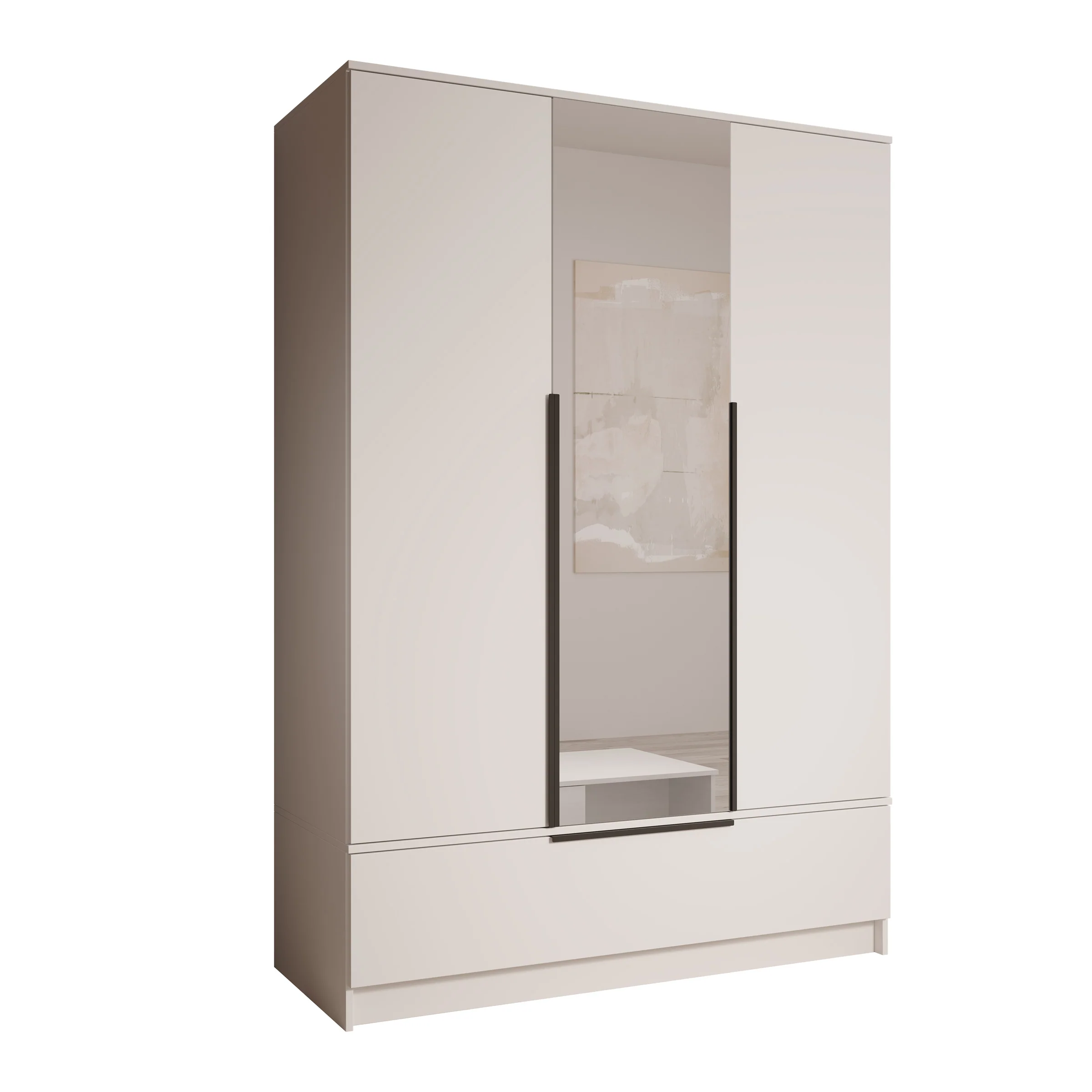 Skyer - Kledingkast 3-deurs - Wit - 135x51x193 cm - Image 7