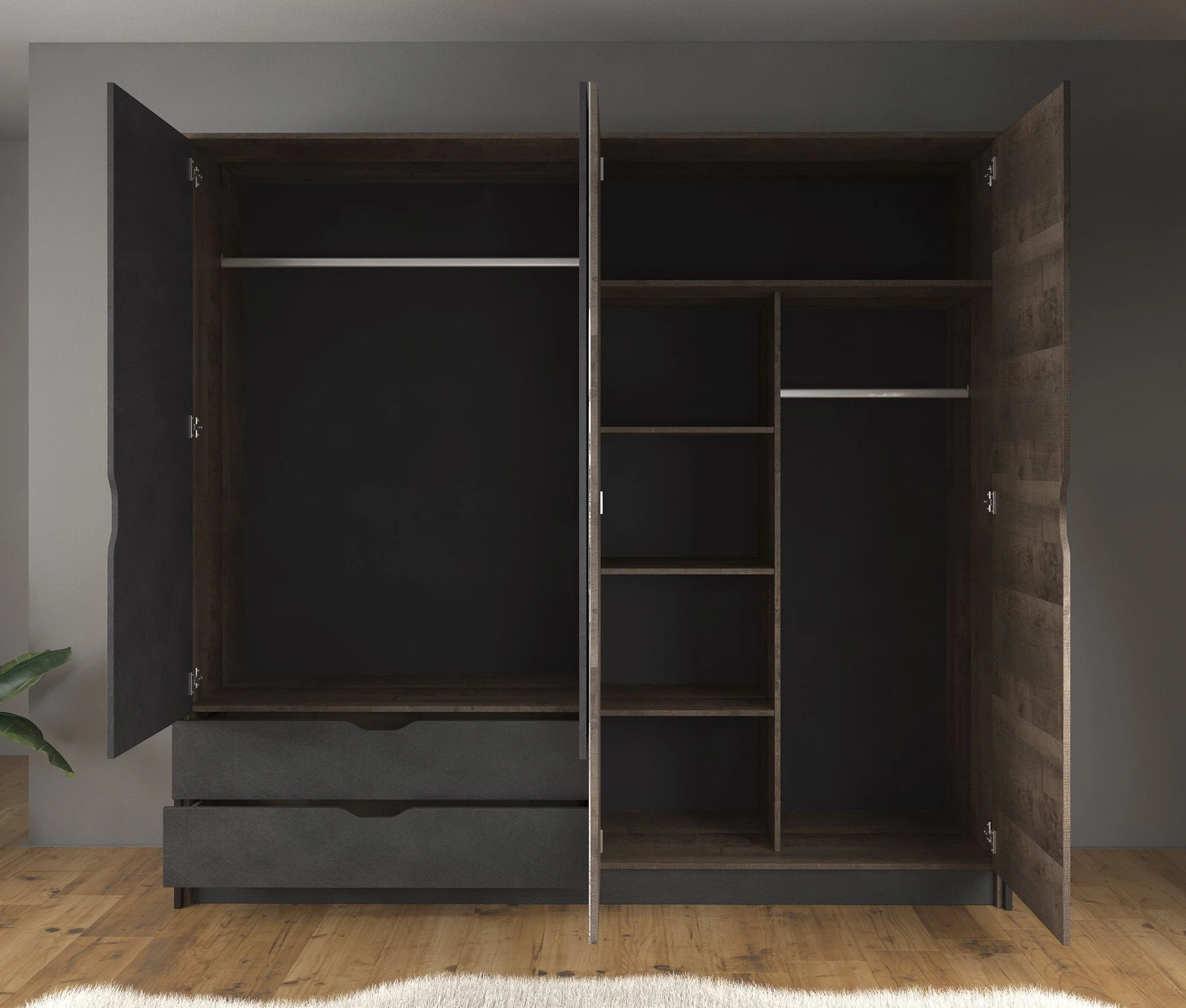 Acasia - Slaapkamer - Grijs/Eiken - 160x200 cm - Image 17