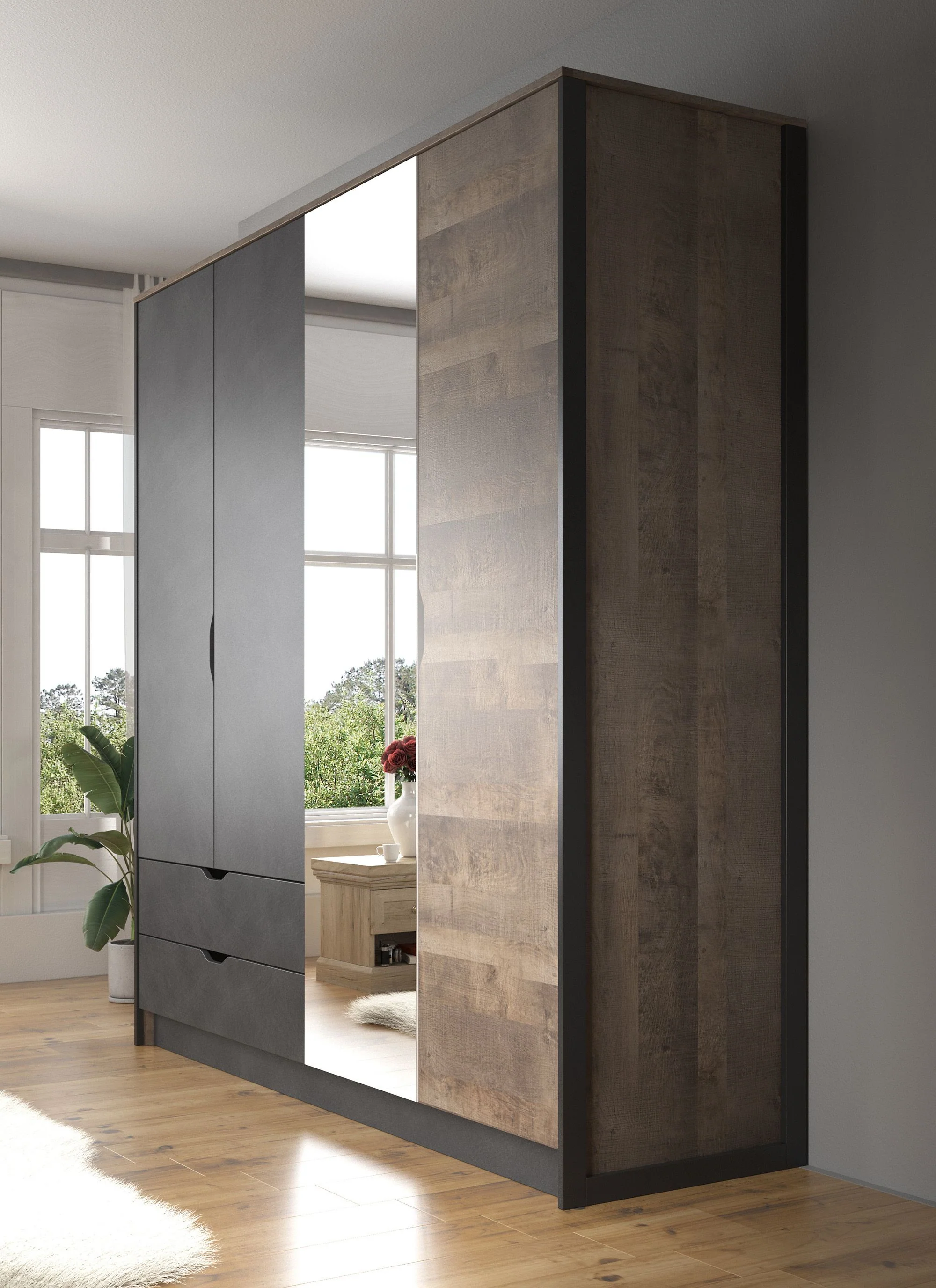 Acasia - Slaapkamer - Grijs/Eiken - 160x200 cm - Image 18